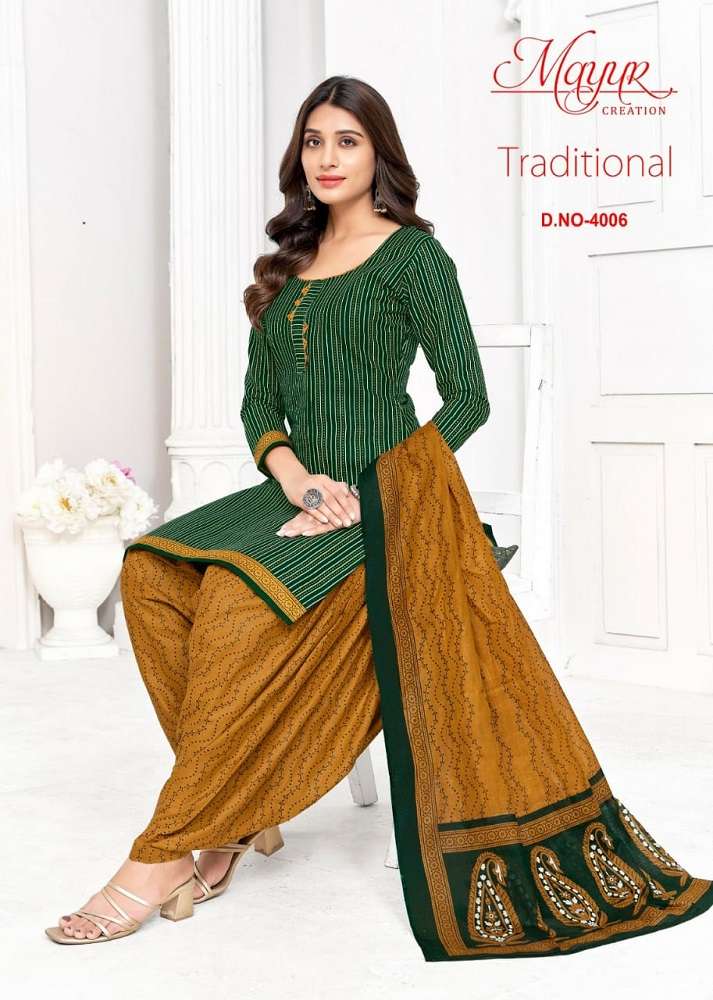 Mayur Traditional Vol 4 Cotton Dress Material Catalog Dealer