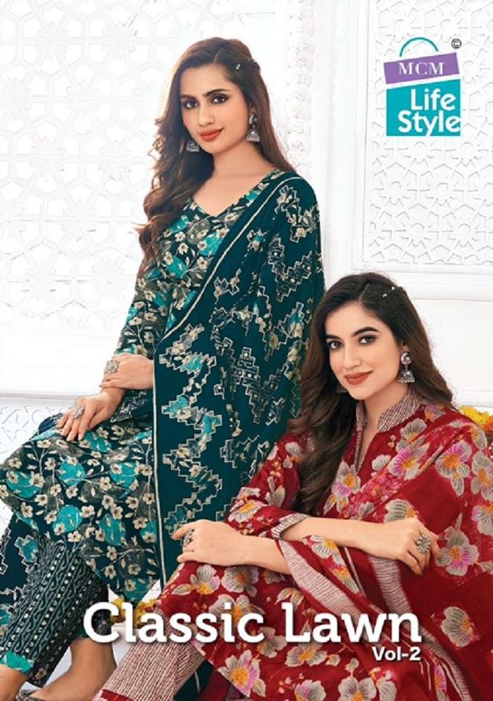 MCM Lifestyle Classic lawn Vol 2 Printed Dress Material Set Collection