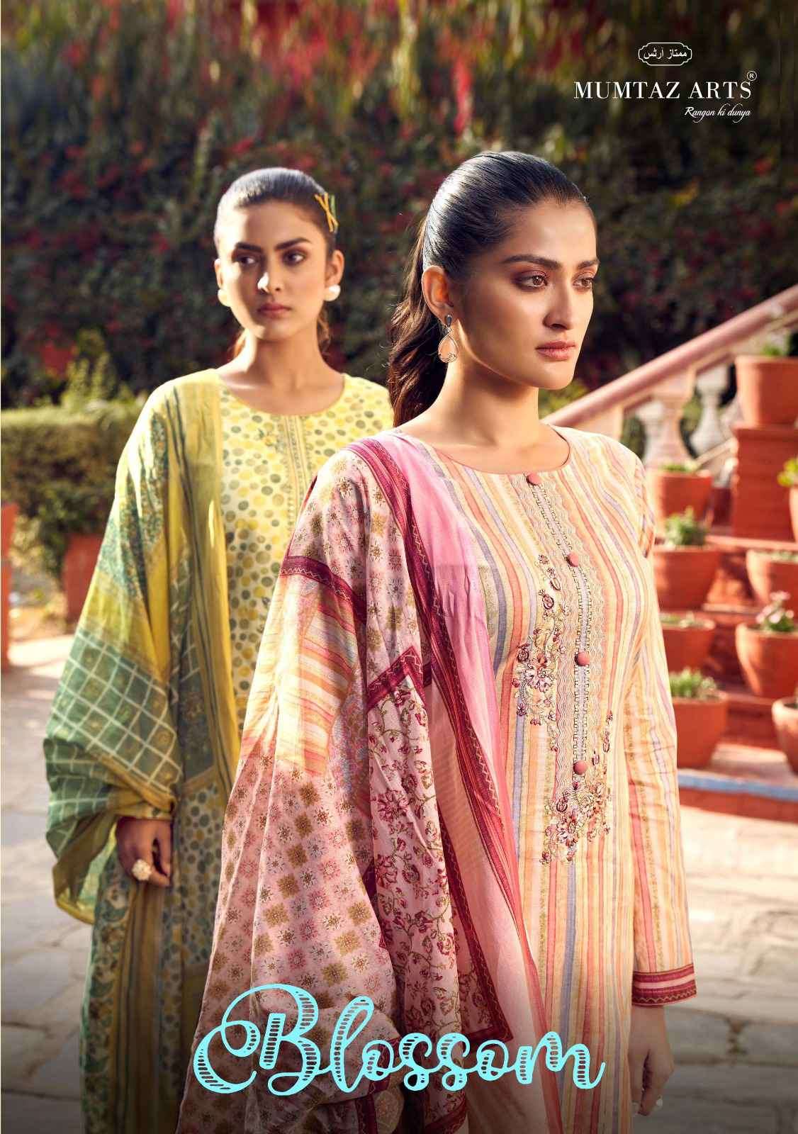 Mumtaz Arts Blossom Fancy Cotton Unstitch Suit Catalog Dealers
