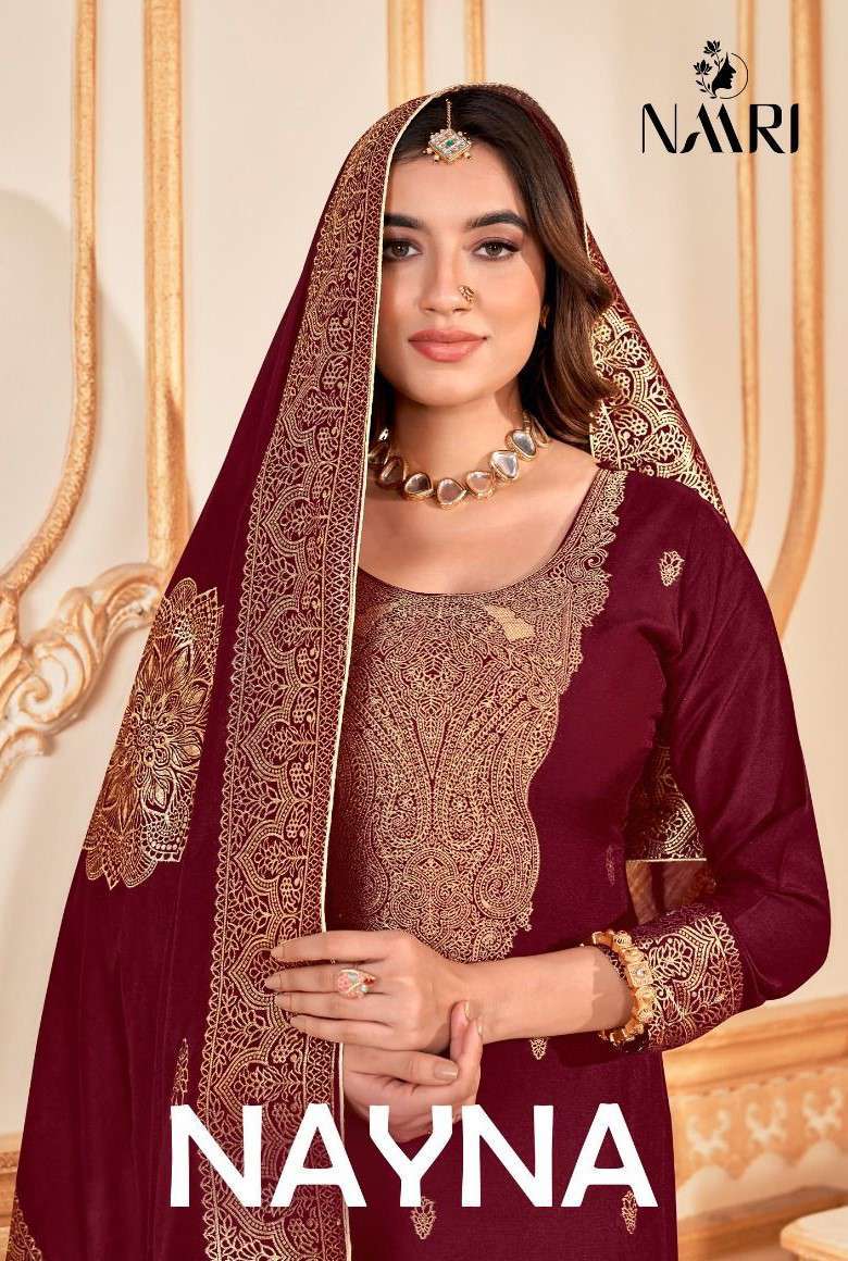 Naari Nayna Fancy Jacquard Festive Wear Dress New Collection