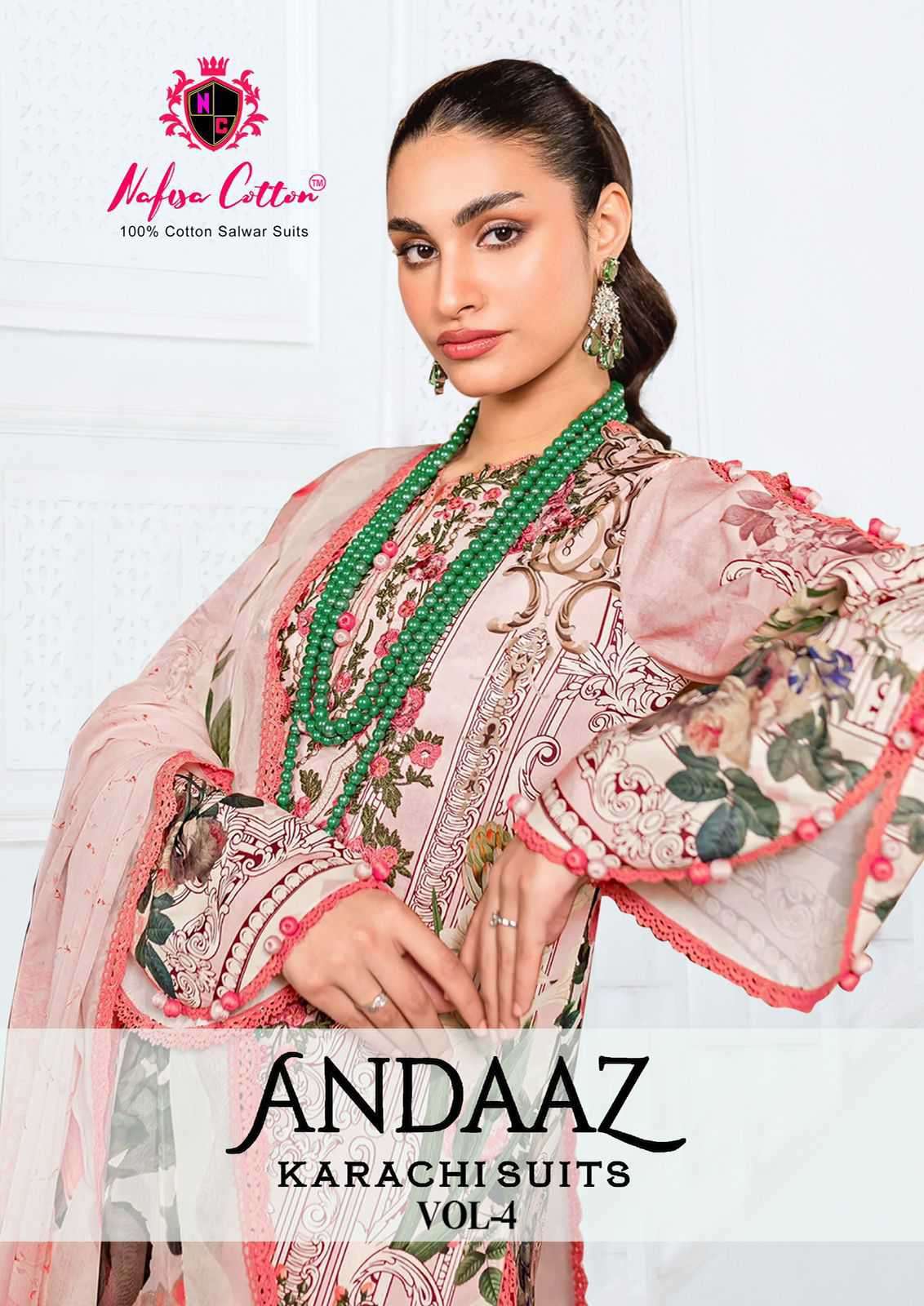 Nafisa Cotton Andaaz Vol 4 Printed Cotton Dress Material Catalog Dealers 