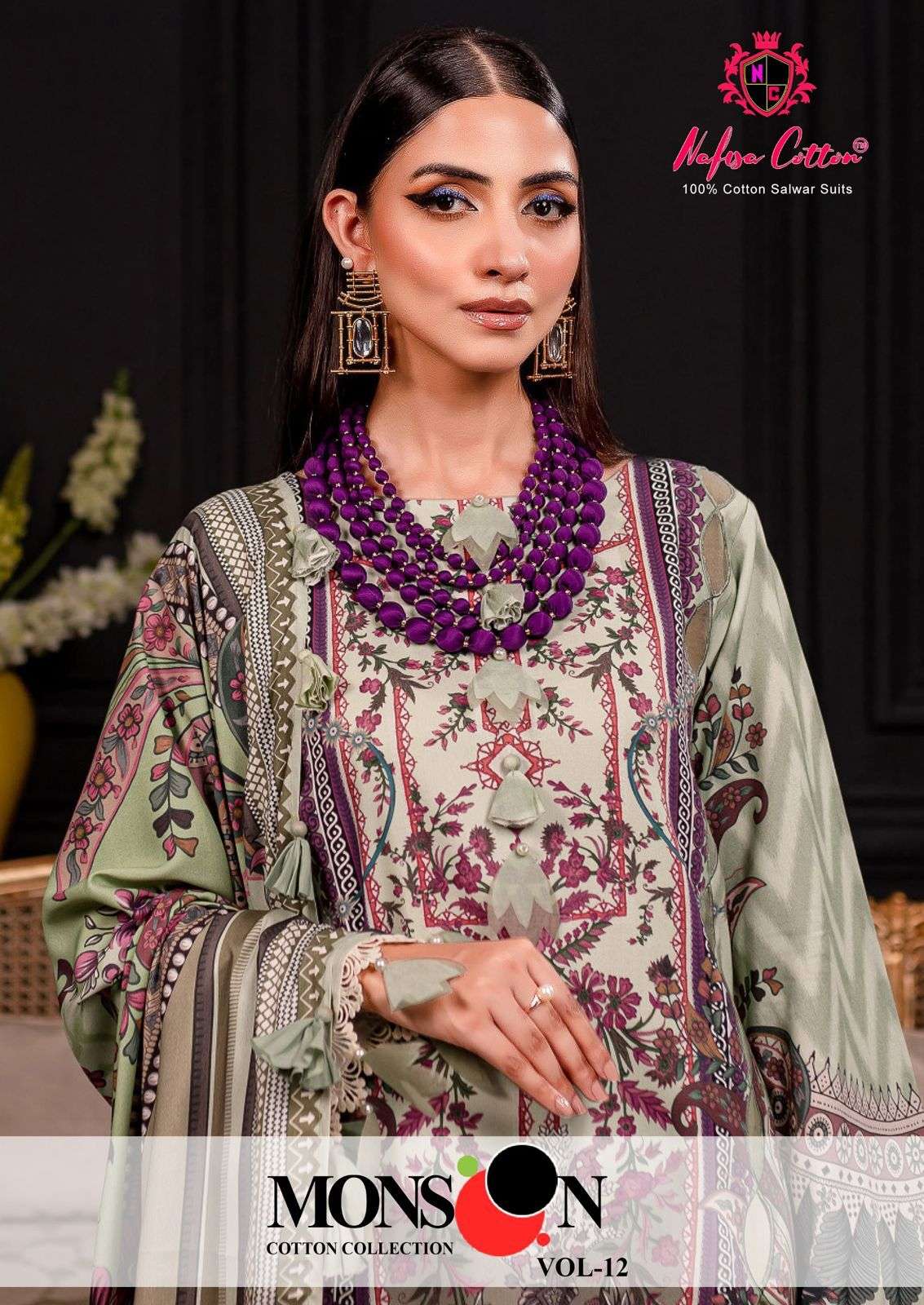 Nafisa Cotton Monsoon Vol 12 Karachi Cotton Dress Material Dealers Surat