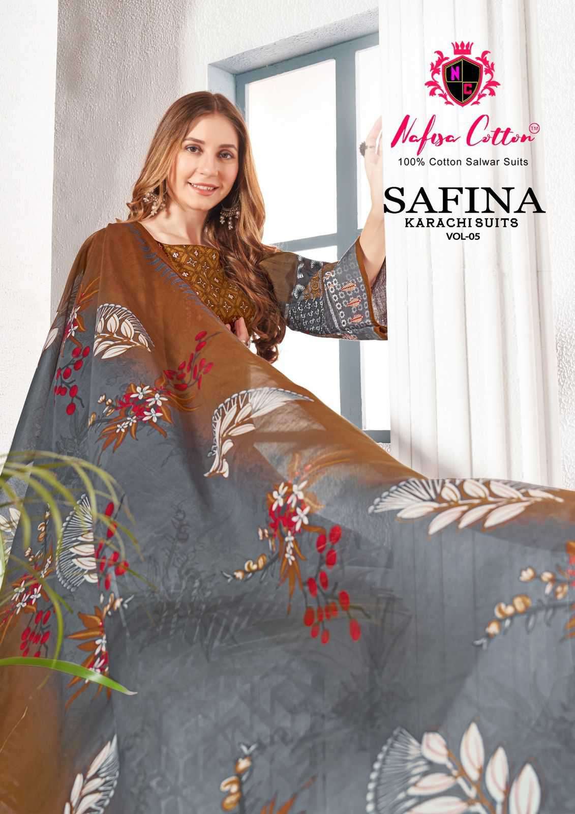 Nafisa Cotton Safina Vol 5 Printed Cotton Dress Material Suppliers