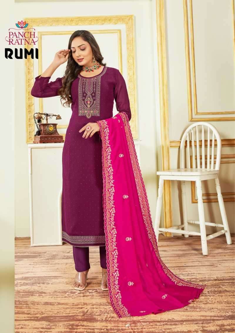 Panch Ratna Rumi Festive Wear Ladies Suit Catalog Dealers