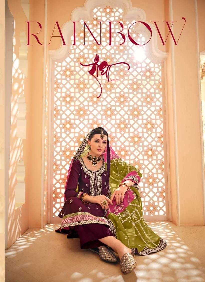 Radha Trendz Rainbow Wedding Wear Designer Suit Dealers