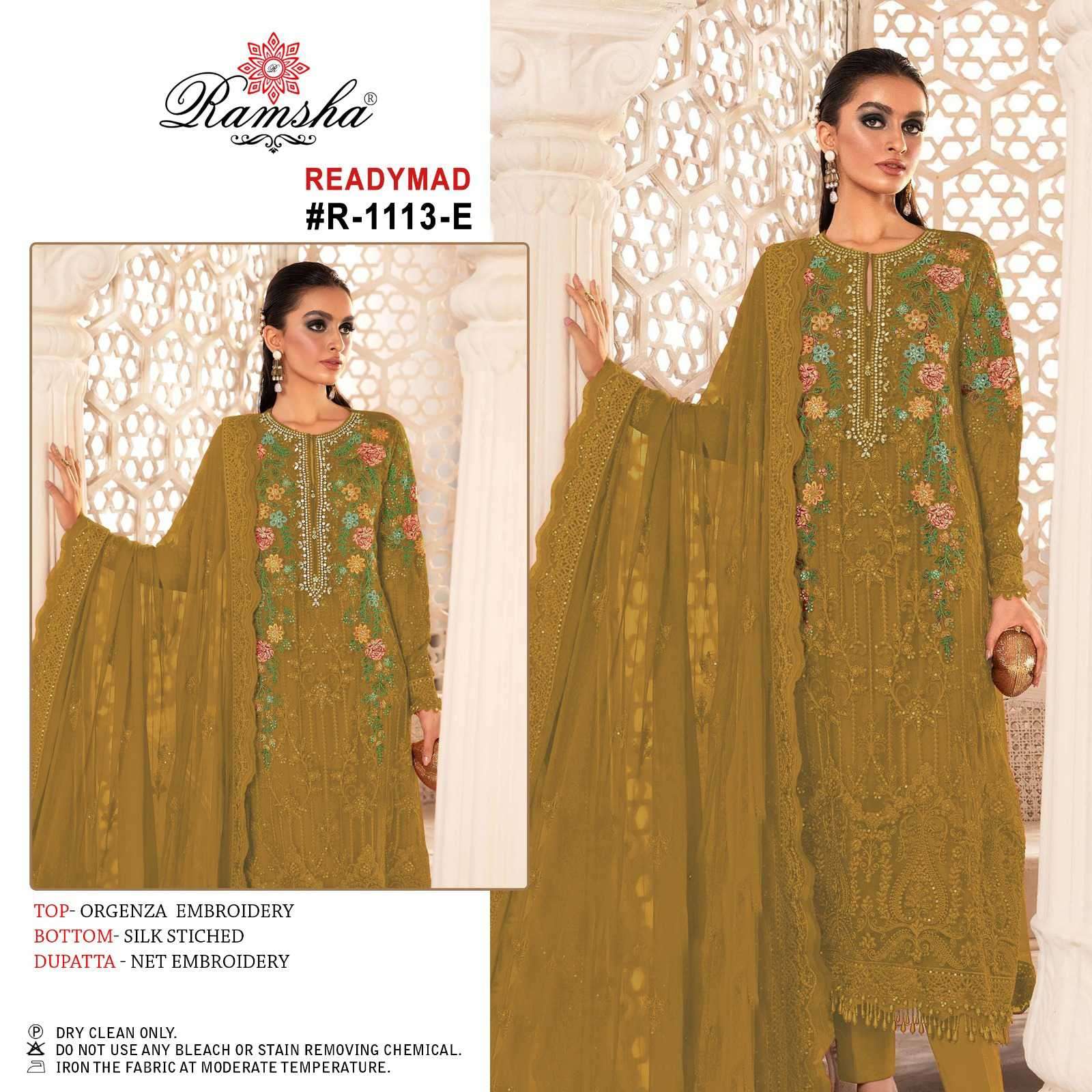 Ramsha R 1113 Nx 2 Pakistani Readymade Designer Suit Latest Collection