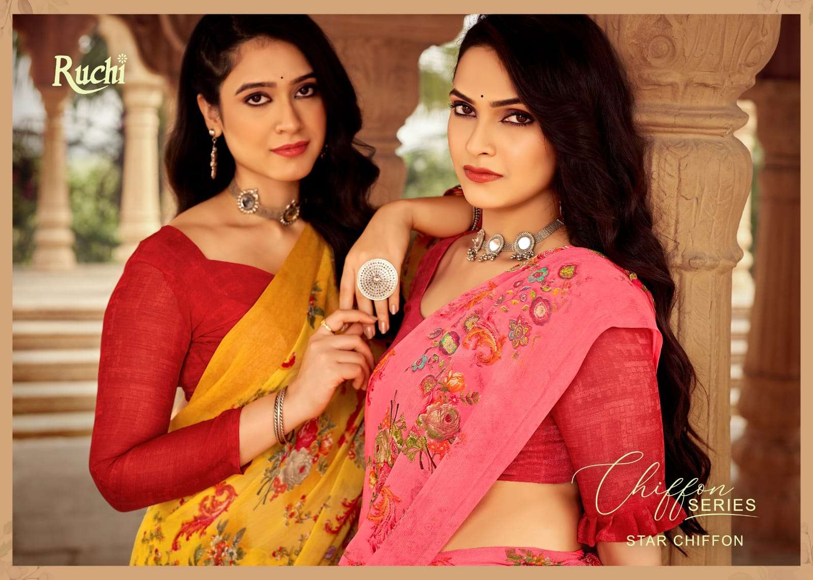 Ruchi Saree Star Chiffon 152nd Edition Printed Chiffon Saree Dealers