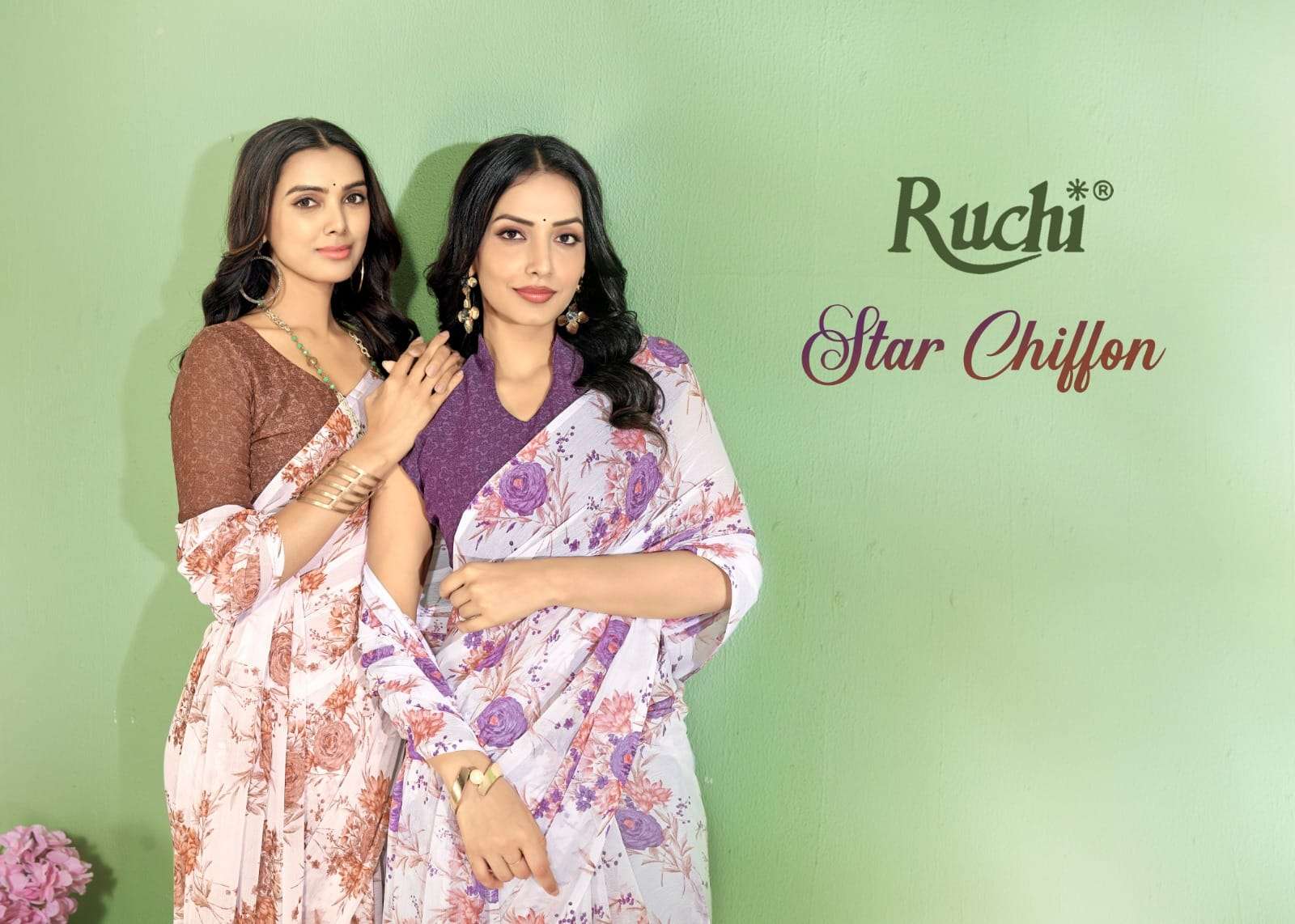 Ruchi Saree Star Chiffon 154th Edition Fancy Chiffon Saree Catalog Dealers