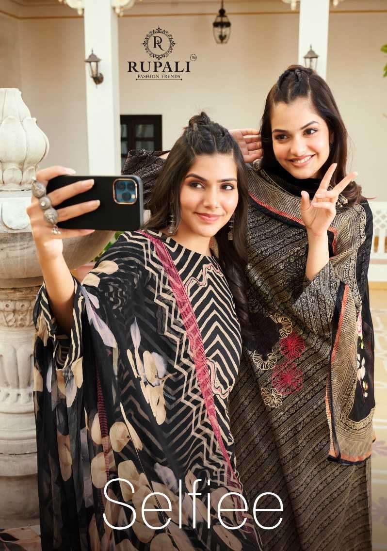 Rupali Fashion Selfiee Fancy Wear Black Suit Ladies Collection