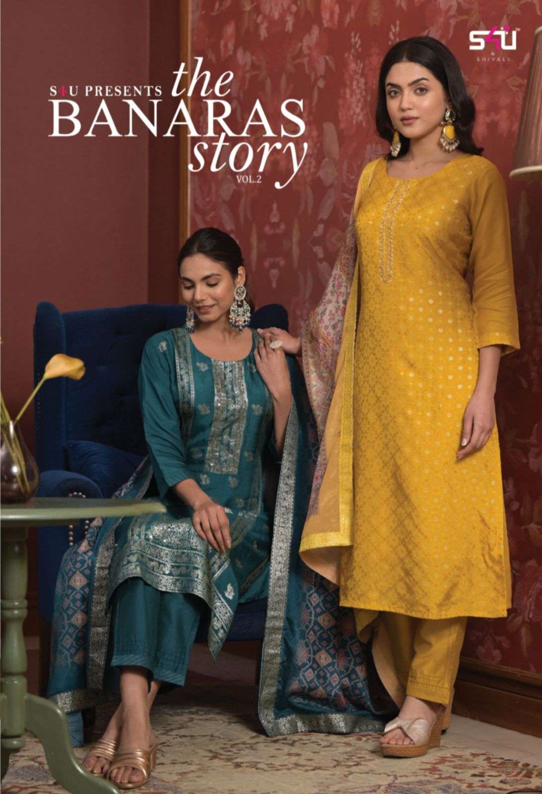 S4U The Banaras Story Vol 2 Designer Style Jacquard Dress Festive Collection