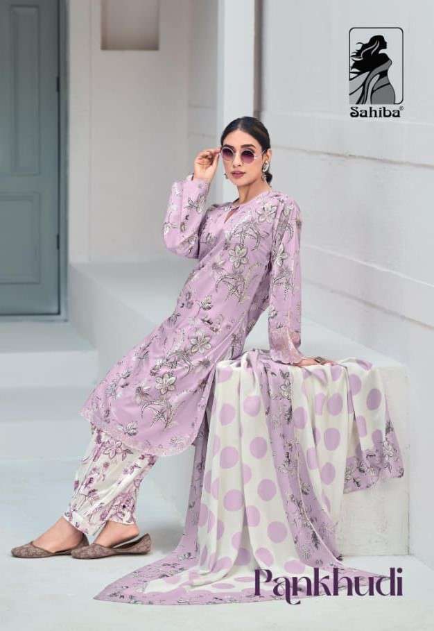 Sahiba Pankhudi Online Catalog Dealers Fancy Cotton Suit Collection