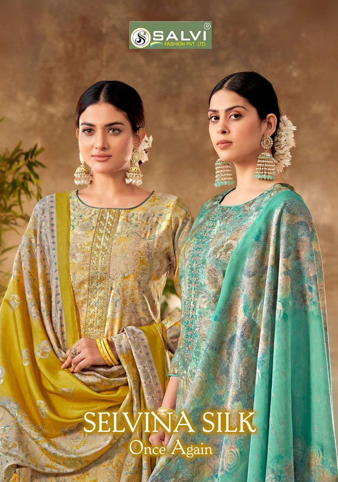 Salvi Fashion Selvina Silk Once Ogain Fancy Modal Silk Ladies Dress Catalog Dealers