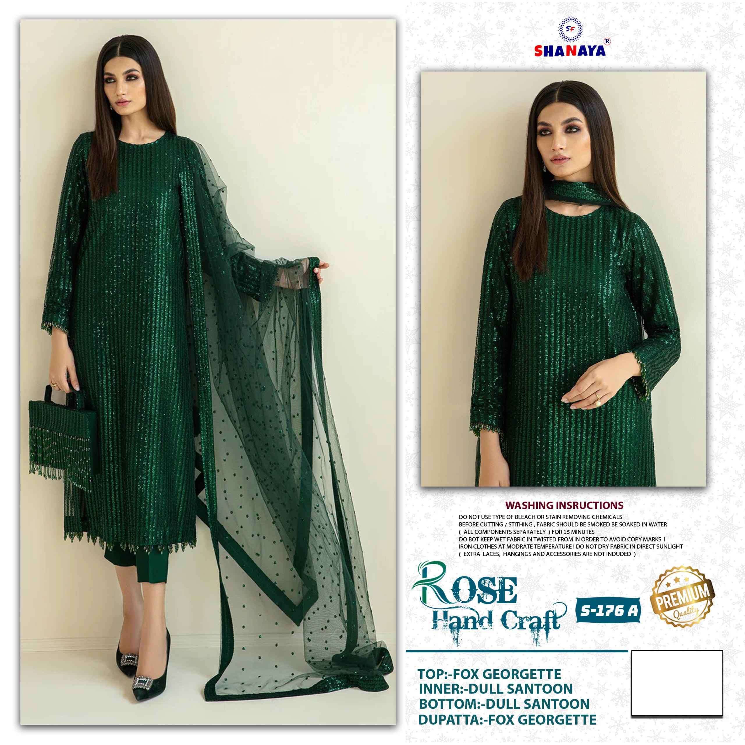 Shanaya S 176 Colors Designer Sequans Work Pakistani Dress Latest Collection