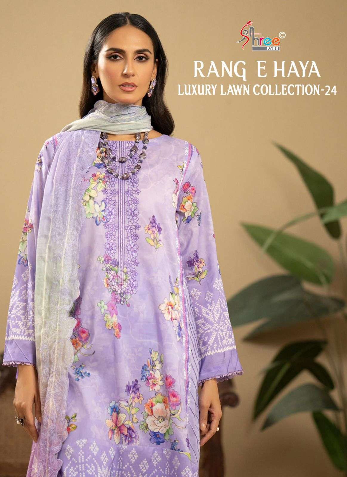 Shree Fabs Rang E Haya Luxury Lawn Collection 24 Pakistani Cotton Suit Dealers