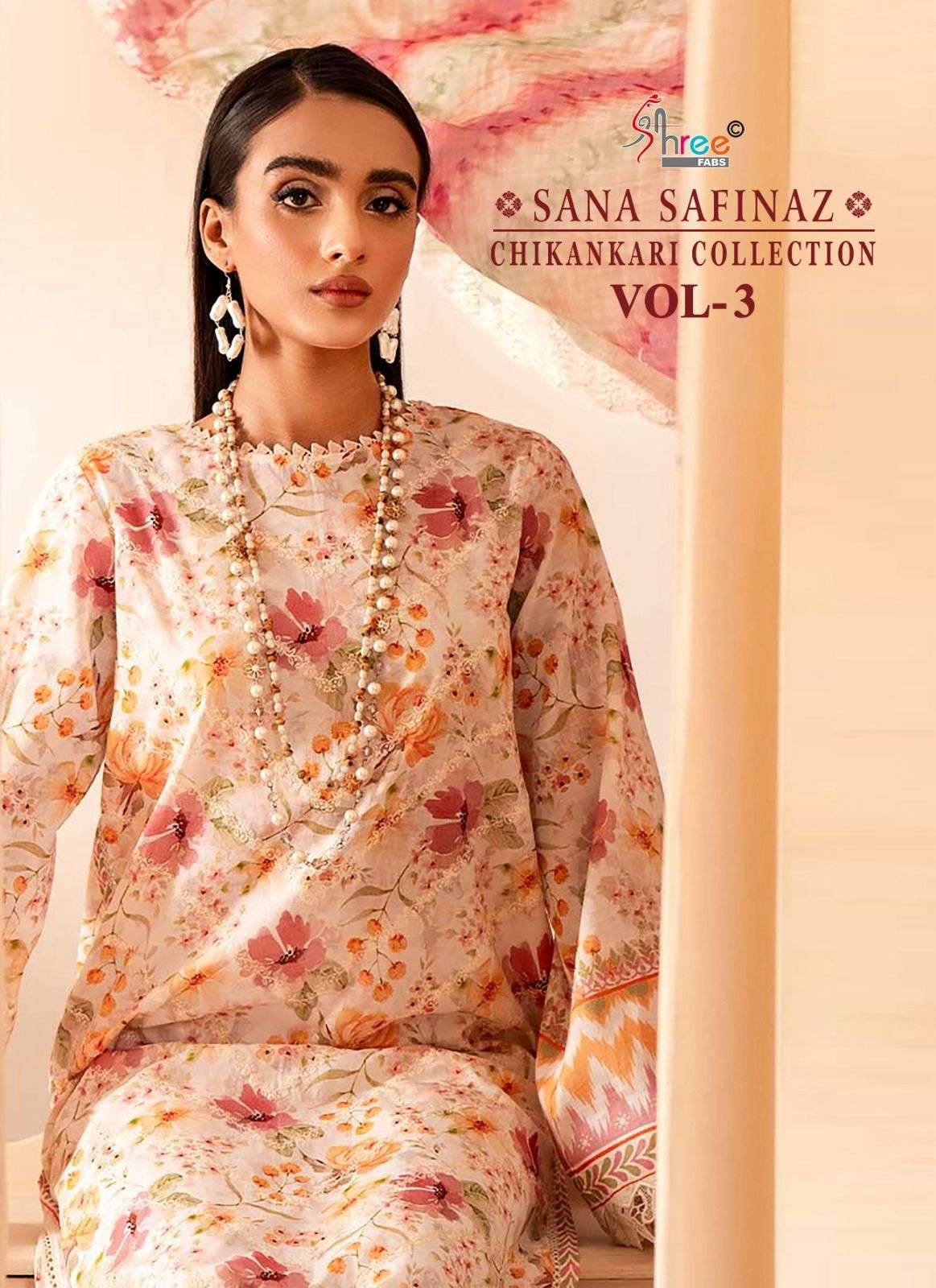 Shree Fabs Sana Safinaz Chikankari Collection Vol 3 Pakistani Cotton Dress Exporters