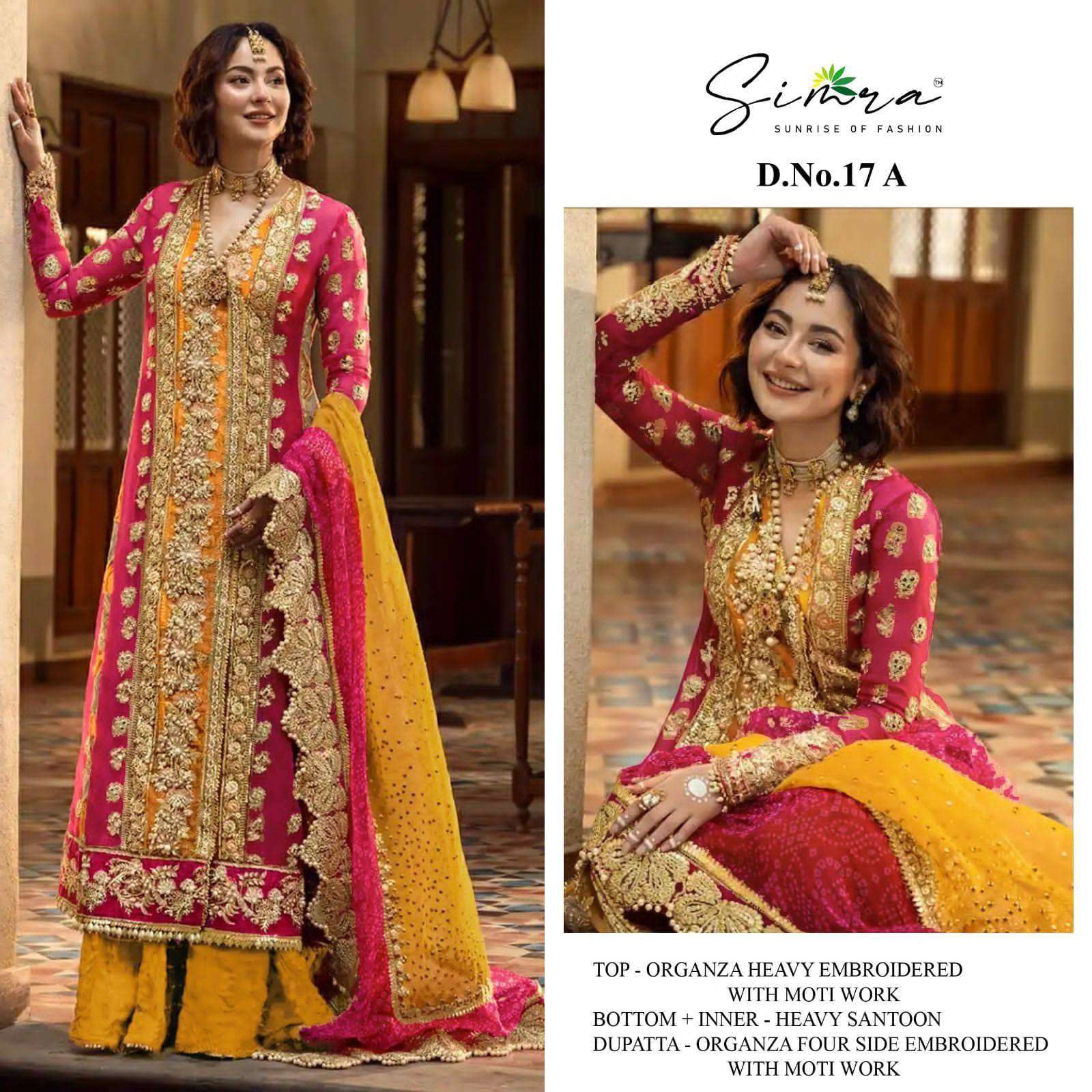 Simra S 17 Colors Latest Designer Pakistani Dress Wedding Collection