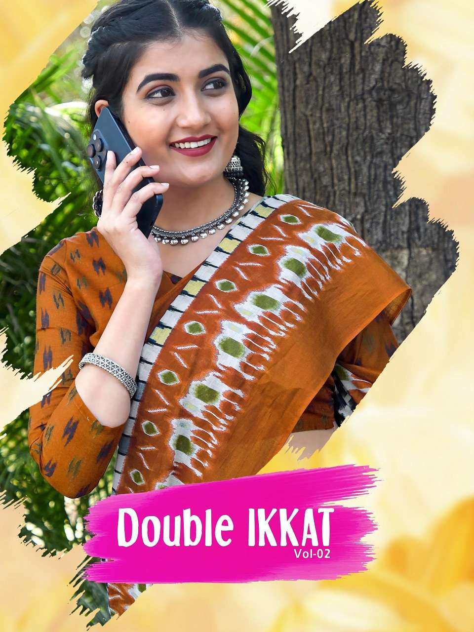SMC Double Ikkat Vol 1 Ikkat Print Cotton Saree catalog Dealer