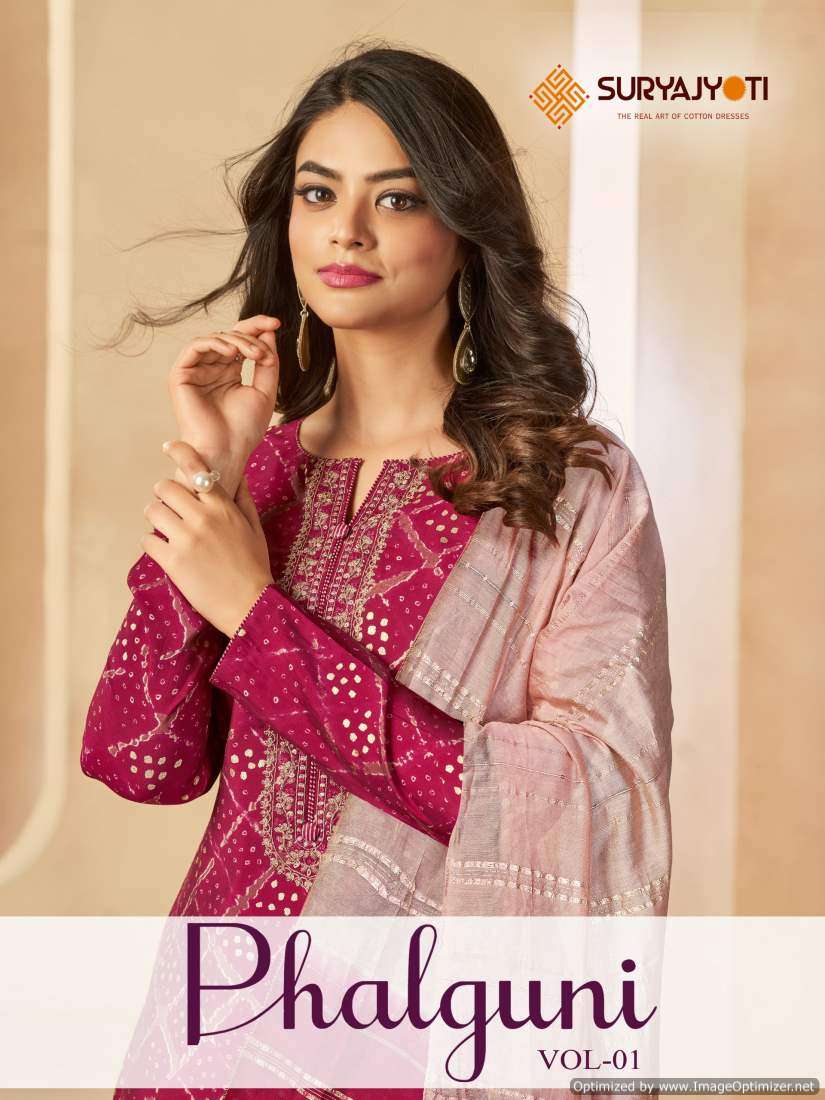 Suryajyoti Phalguni Vol 1 Fancy Wear Ladies Salwar Suit New Collection