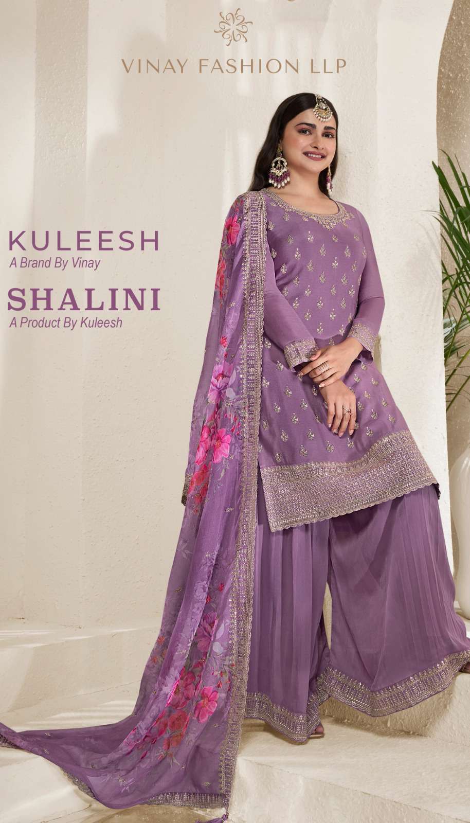 Vinay Fashion Kuleesh Shalini Fancy Chinon Festive Collection Suit Suppliers