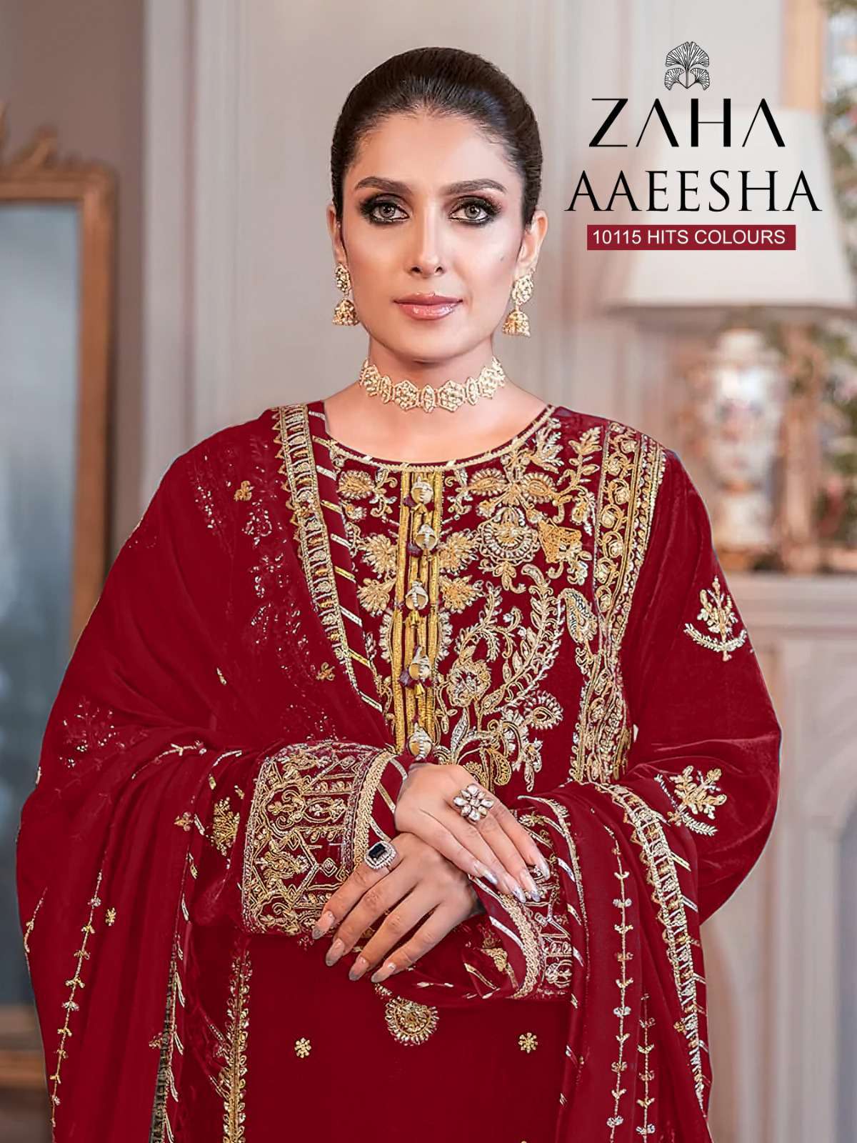 Zaha Aaeesha 10115 Colors Vol 2 Heavy Designer Pakistani Dress Festive Collection