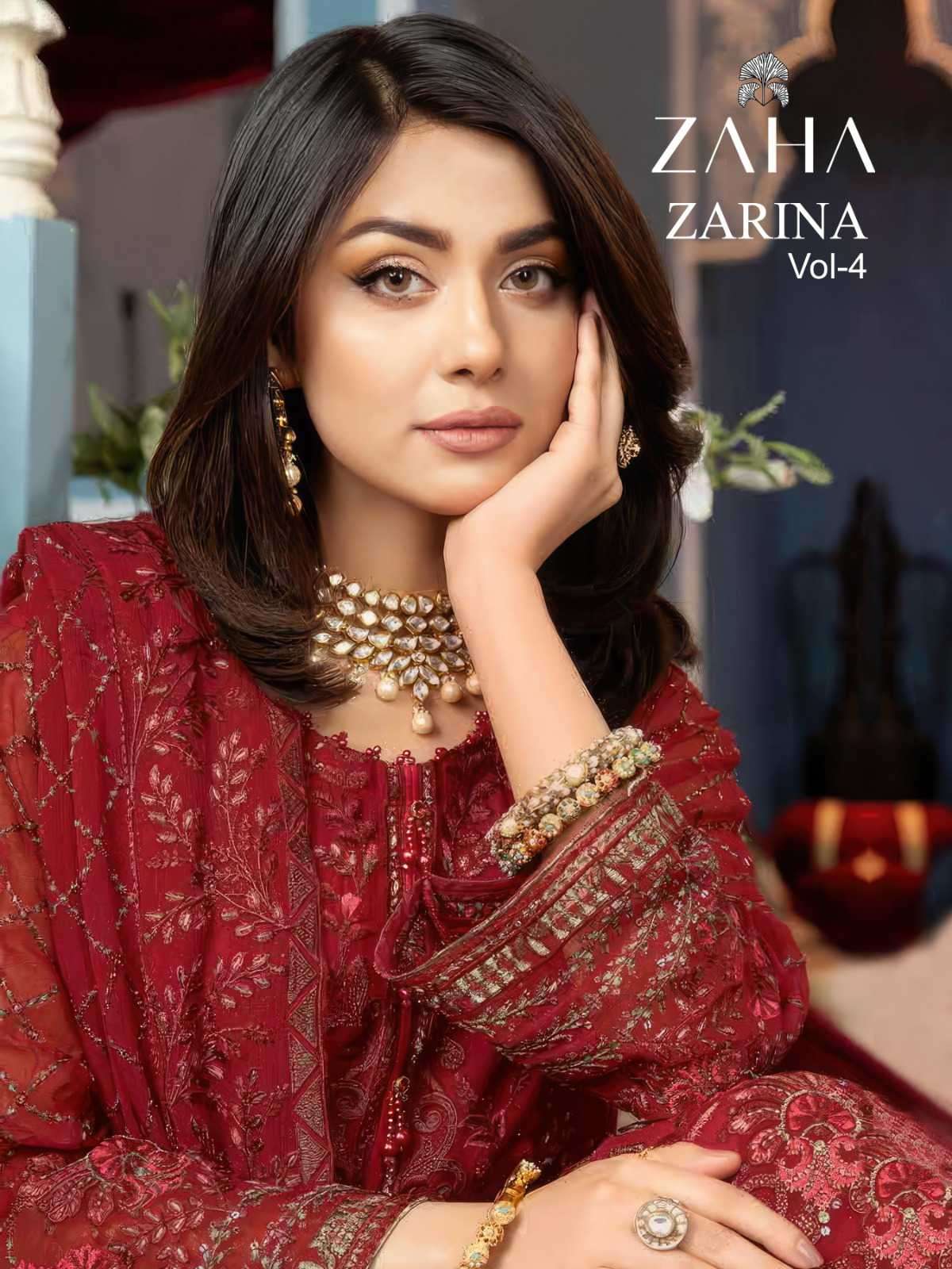 Zaha Zarina Vol 4 Heavy Embroidered Pakistani Suit Exporters