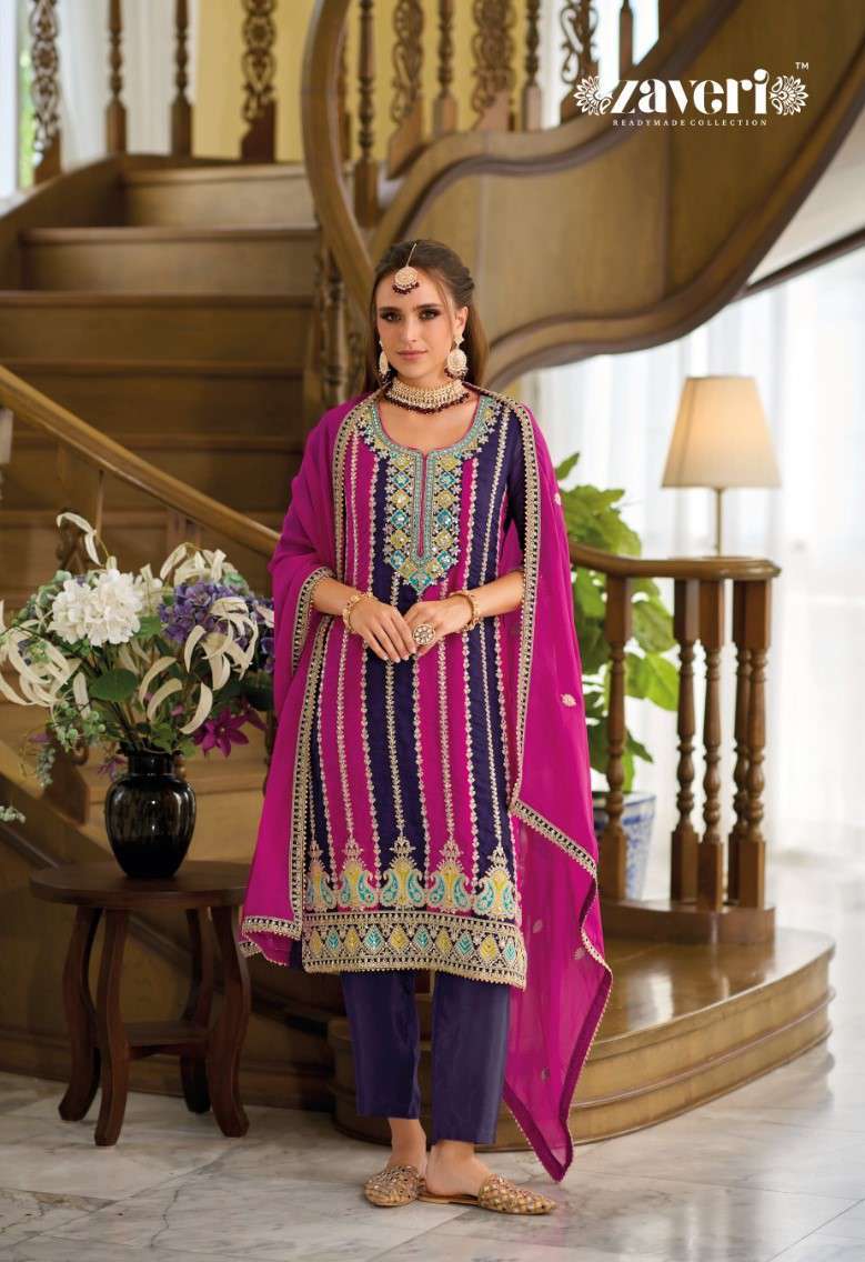 Zaveri Jasmine Online Collection Readymade Designer Suit Exporters