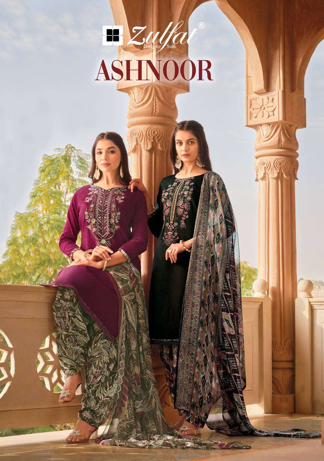 Zulfat Ashnoor Fancy Cotton Salwar Kameez Catalog Dealers