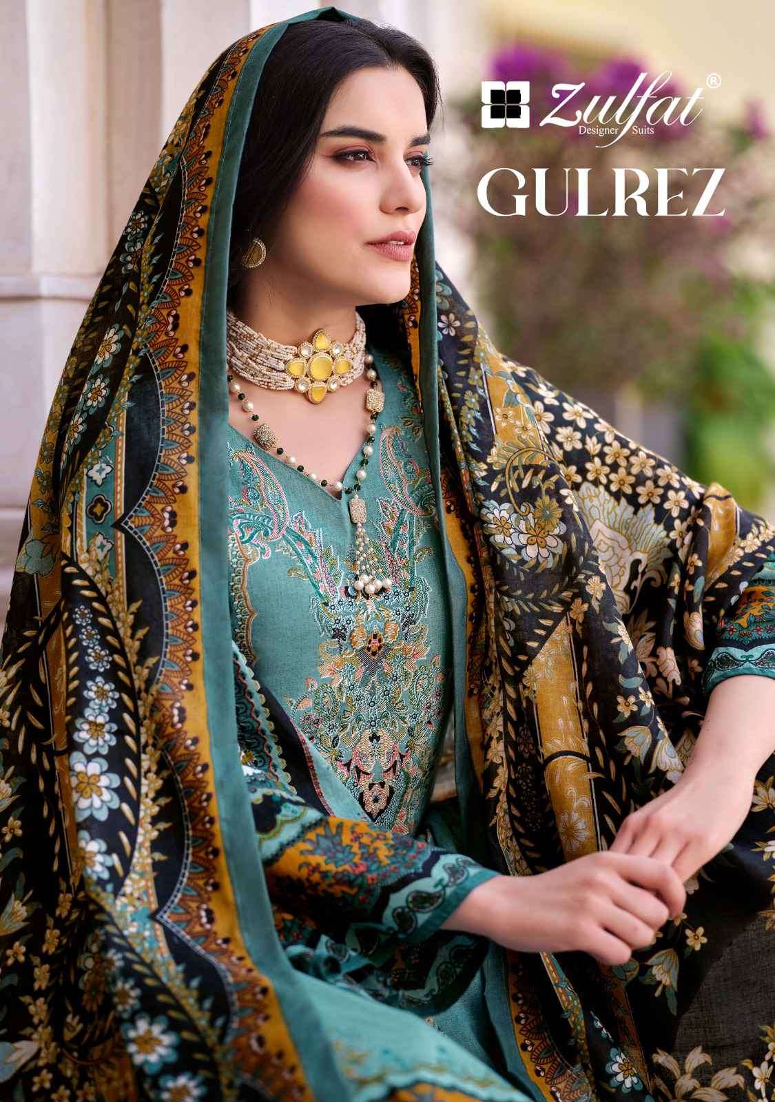 Zulfat Gulrez Exclusive Cotton Unstitch Suit Online Suppliers Surat
