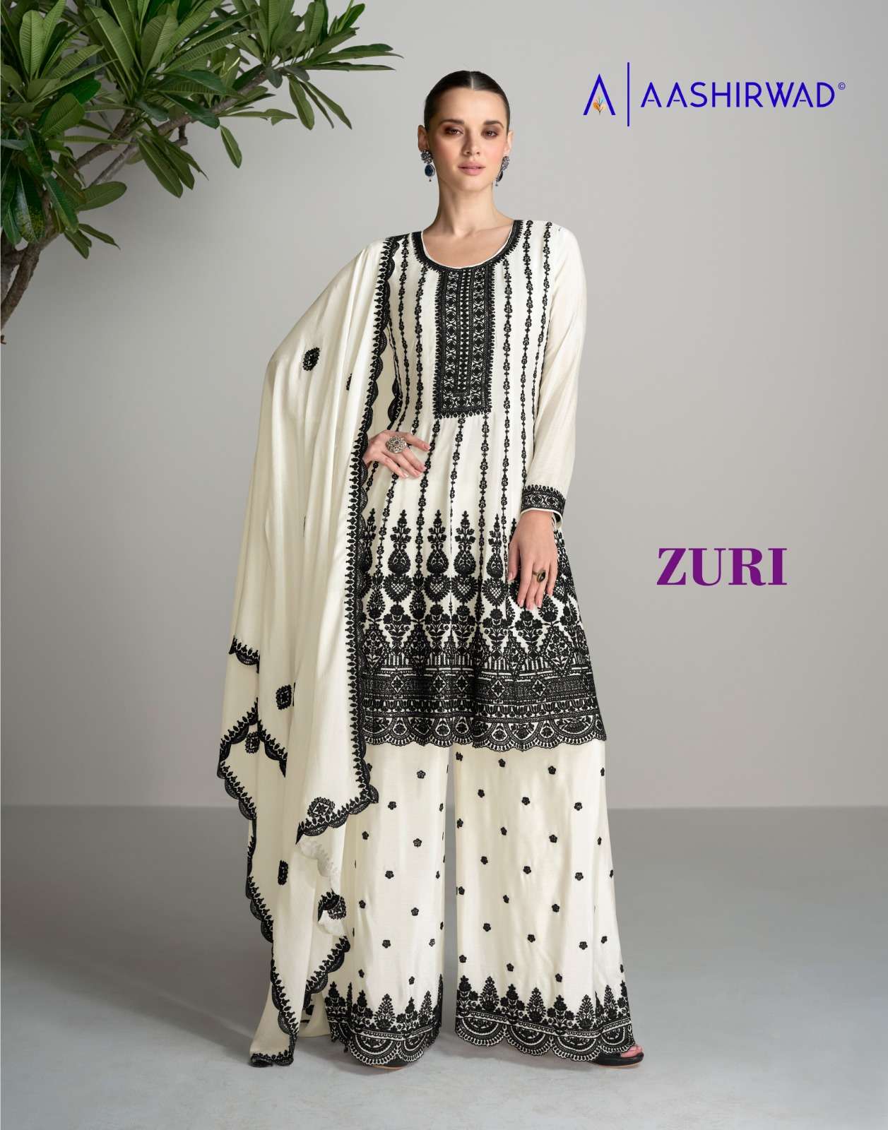 Aashirwad Zuri 9996 And 9997 Readymade Designer Sharara Dress Catalog Exporters