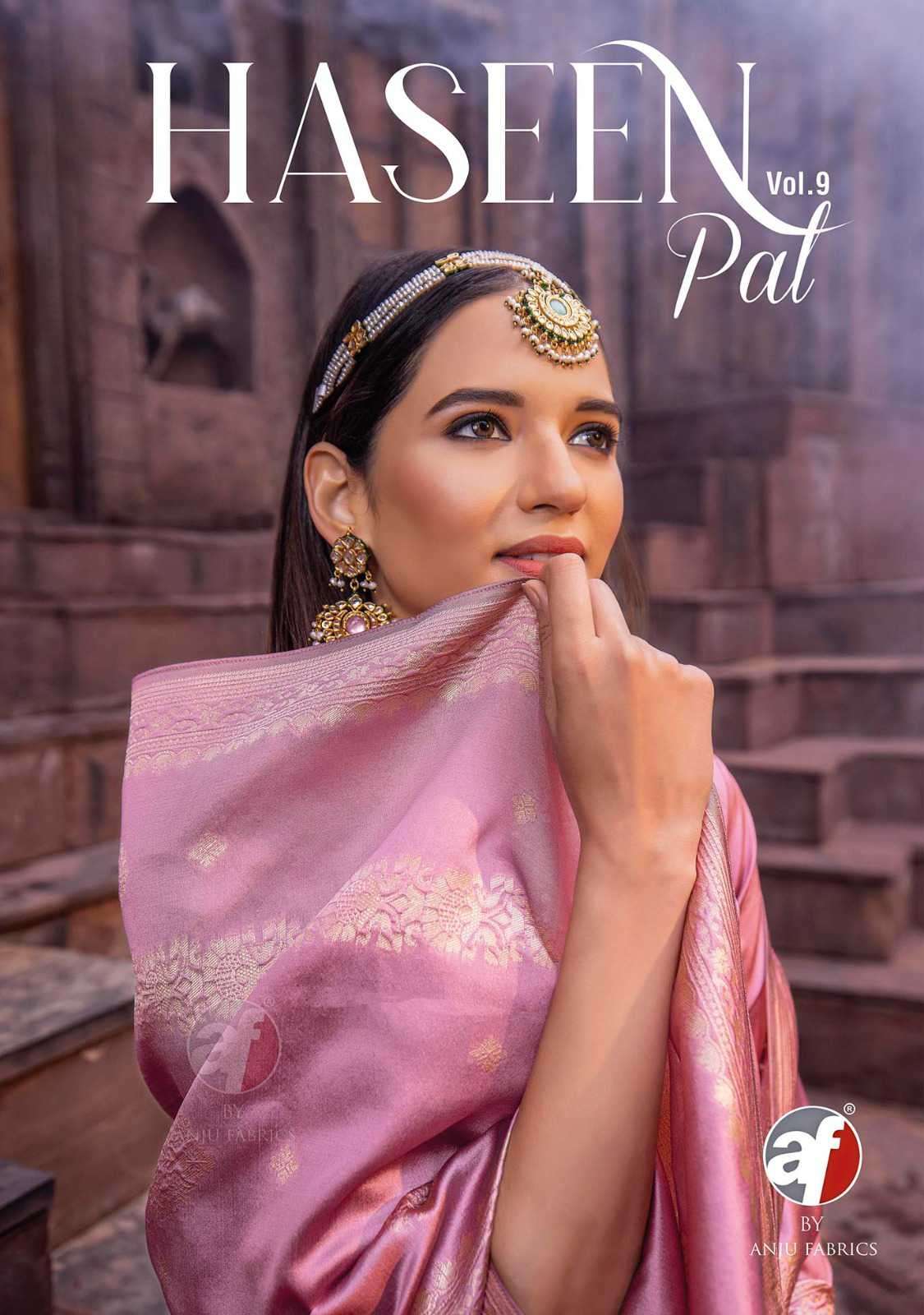 Af Stock Out Haseen Pal Vol 9 By Anju Fabrics Banarasi Designs Dress Latest Collection