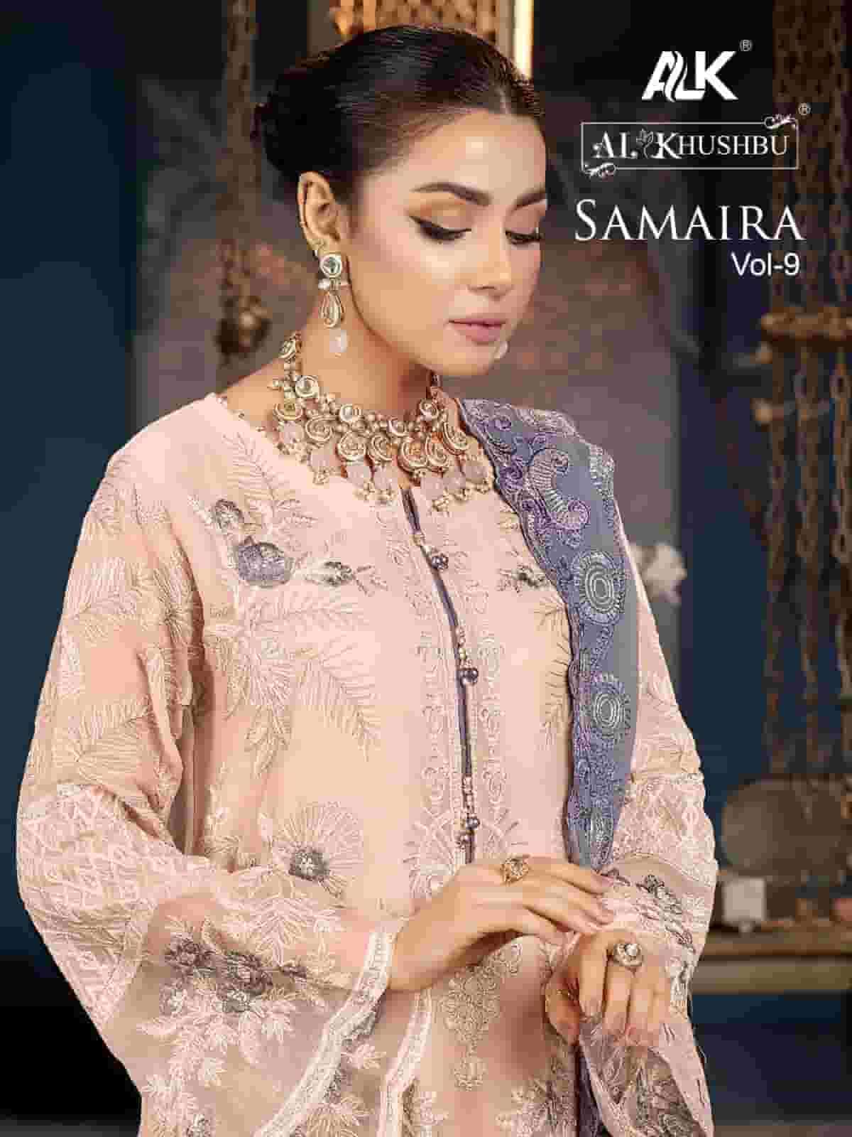 Al Khushbu Samaira Vol 9 Pakistani Style Designer Unstitched Salwar Suit Collection