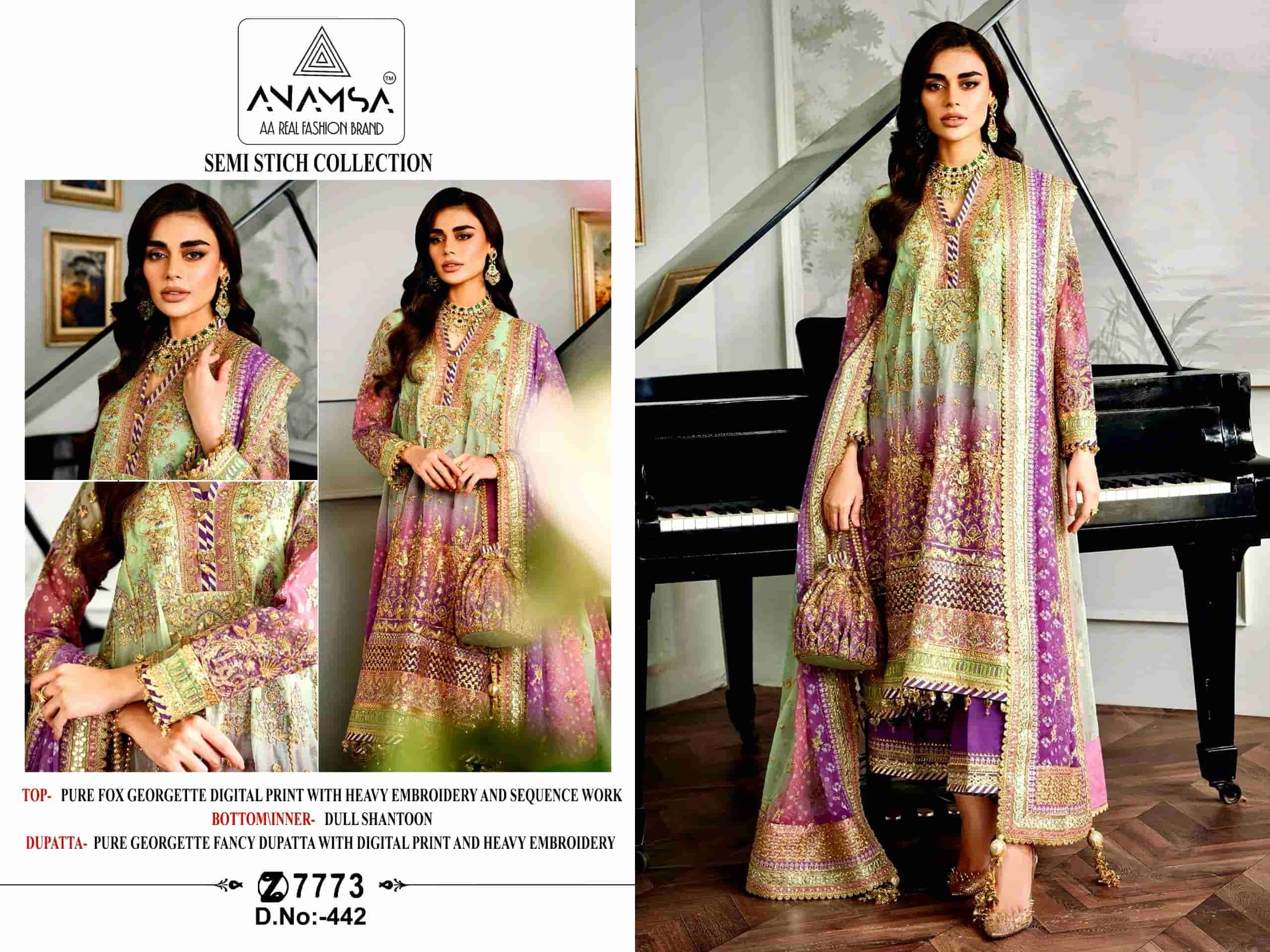 Anamsa 442 Festive Wear Style Heavy Designer Salwar Kameez Collection