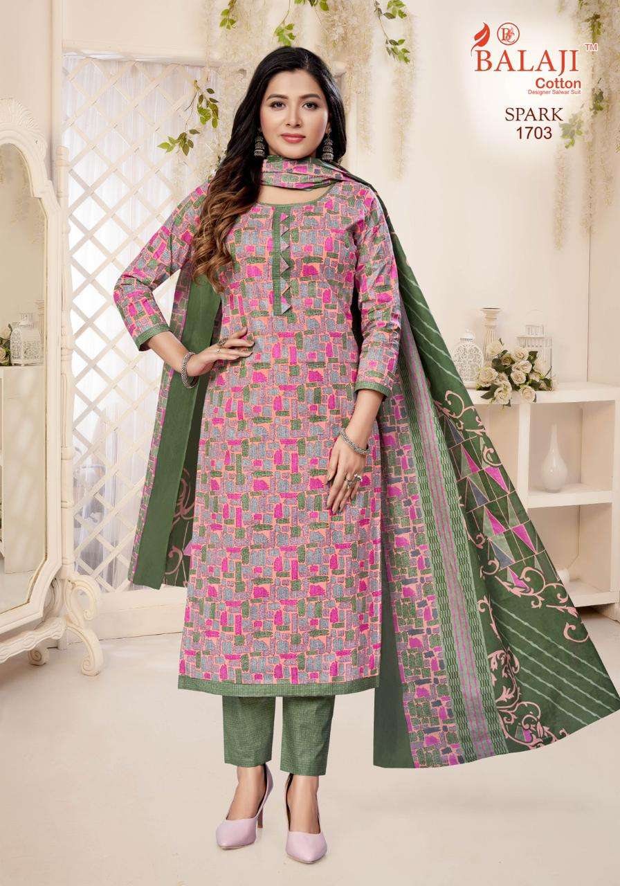 Balaji Cotton Spark Vol 17 Cotton Dress Material Catalog Online Suppliers