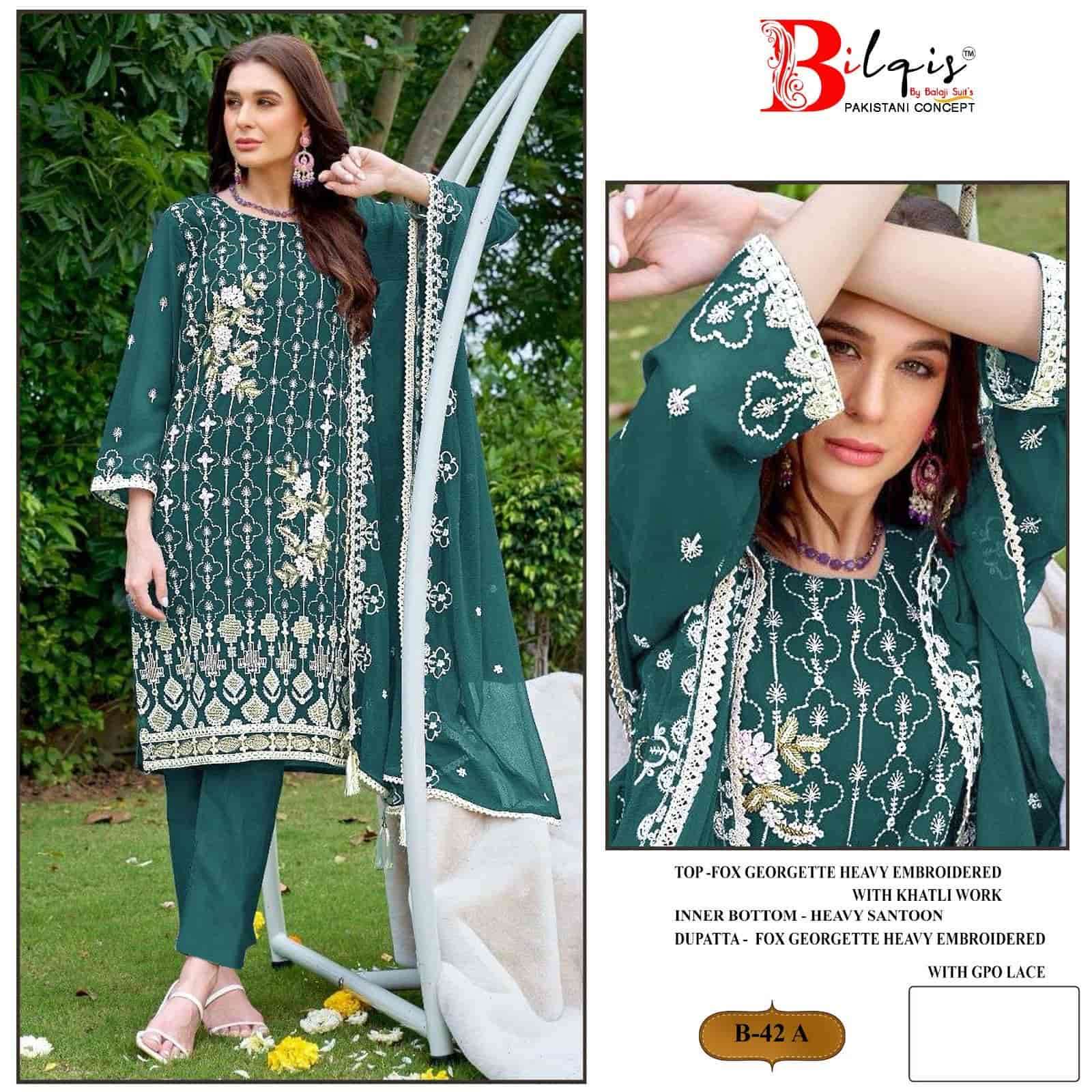 Bilqis B 42 Colors Heavy Designer Pakistani Dress New Collection