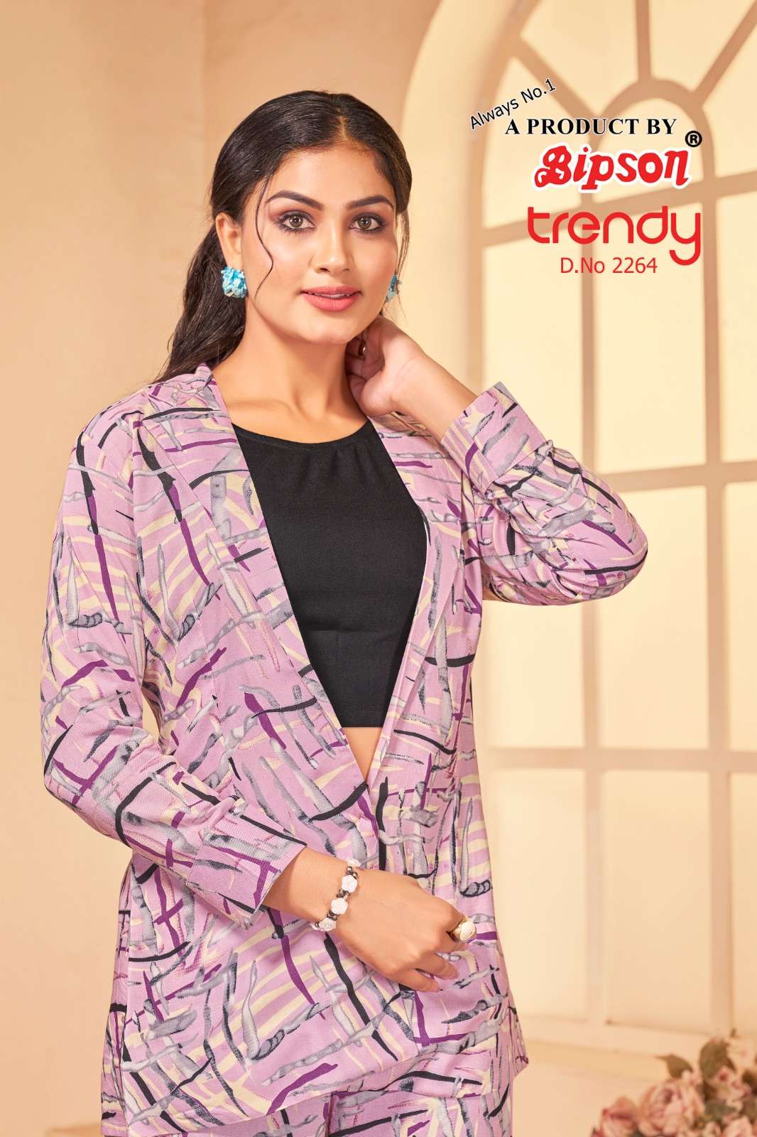 Bipson Trendy 2364 Office Wear Outfit Cord Set Catalog Exporters