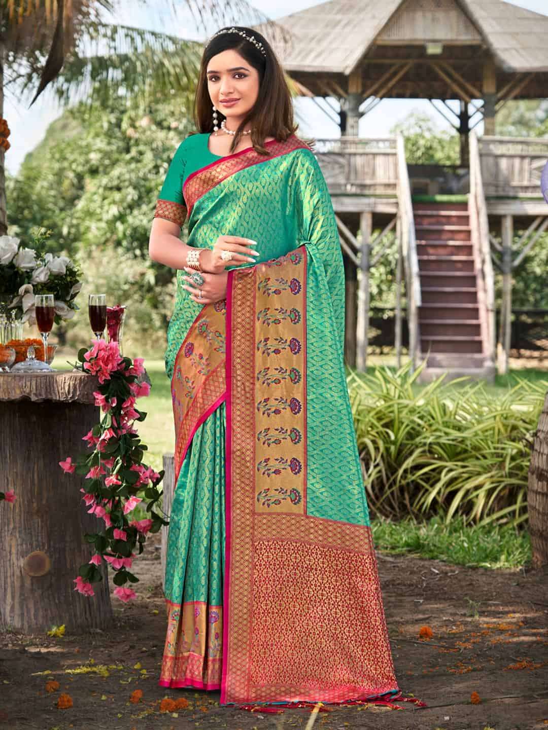 Bunawat Abhilasha Silk 1001 To 1006 Designer Silk Saree Latest Catalog Collection