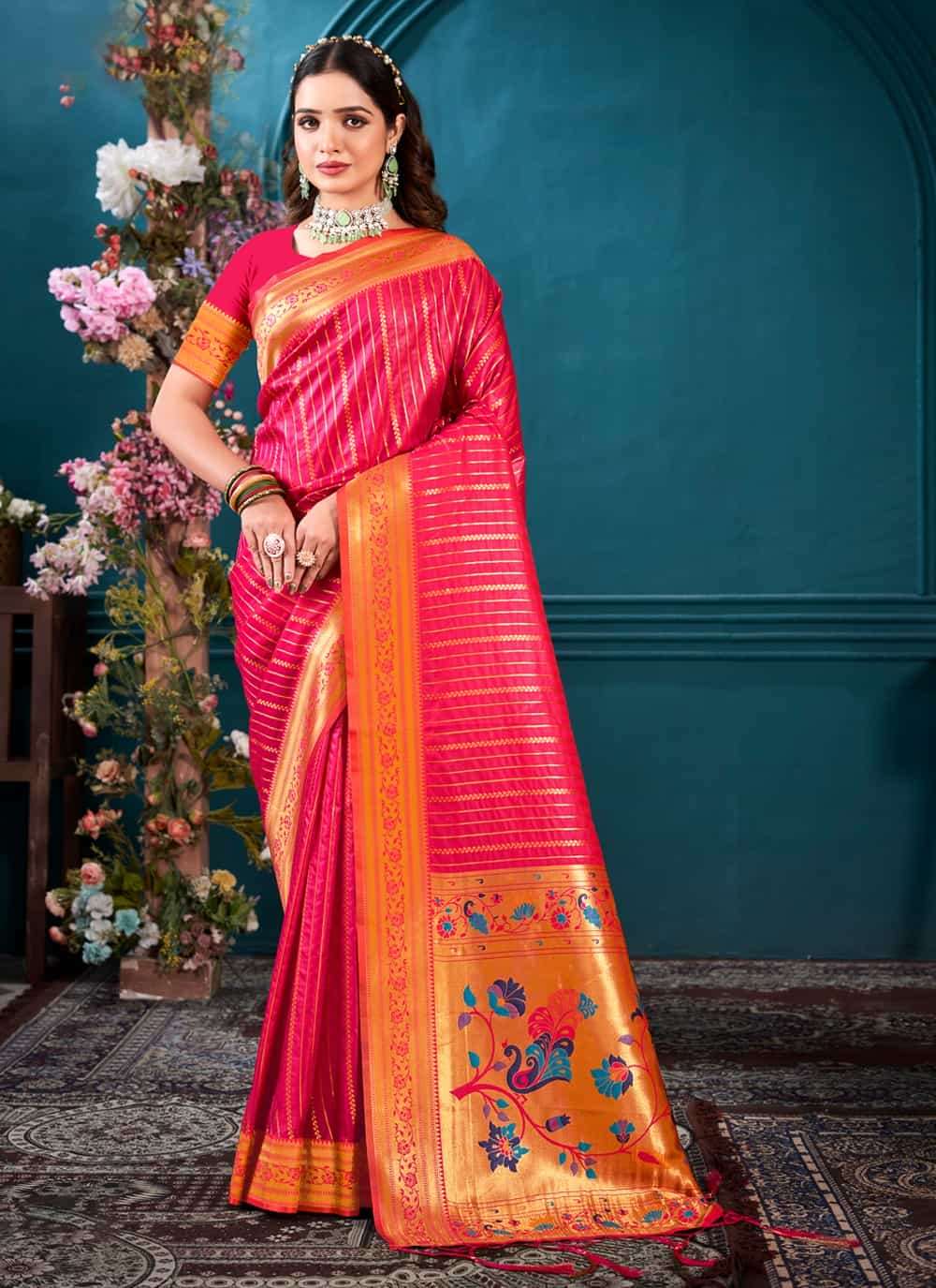Bunawat Purva Silk 1001 To 1006 Fancy Designer Silk Saree Online Dealers