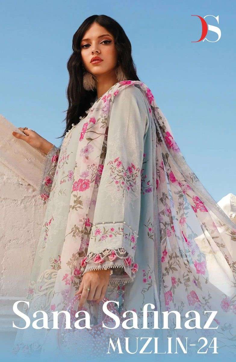 Deepsy Sana Safinaz Muzlin 24 Fancy Patch Work Pakistani Dress Catalog Dealers