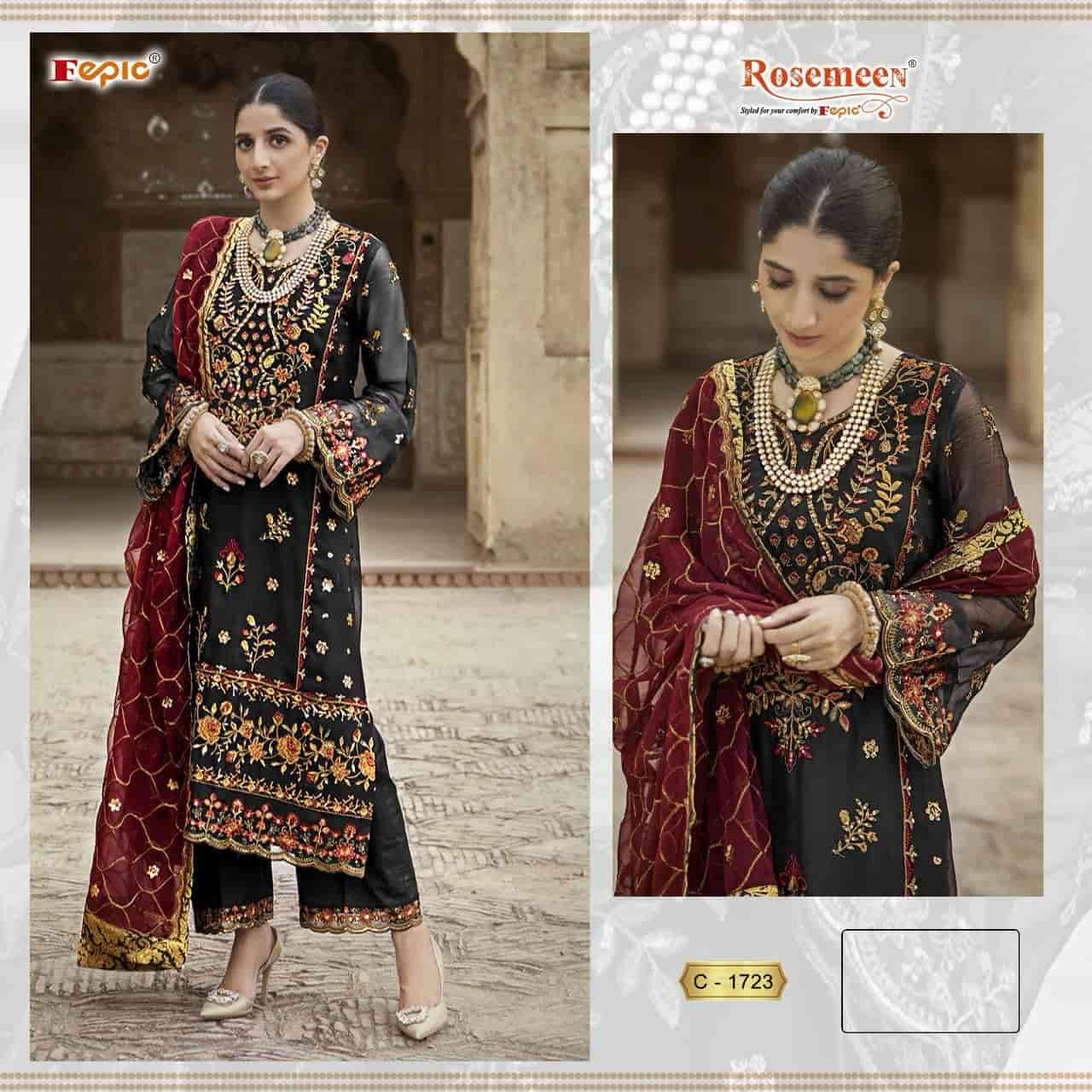Fepic C 1723 Party Wear Style Latest Embroidered Salwar Suit Wholesalers