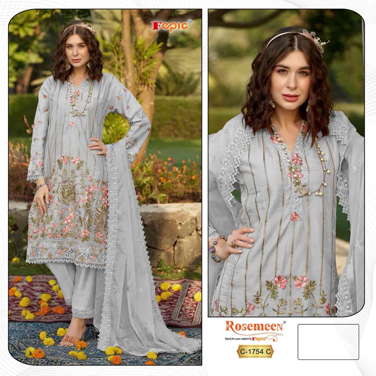 Fepic C 1754 C Exclusive Organza Embroidered Salwar Suit Collection