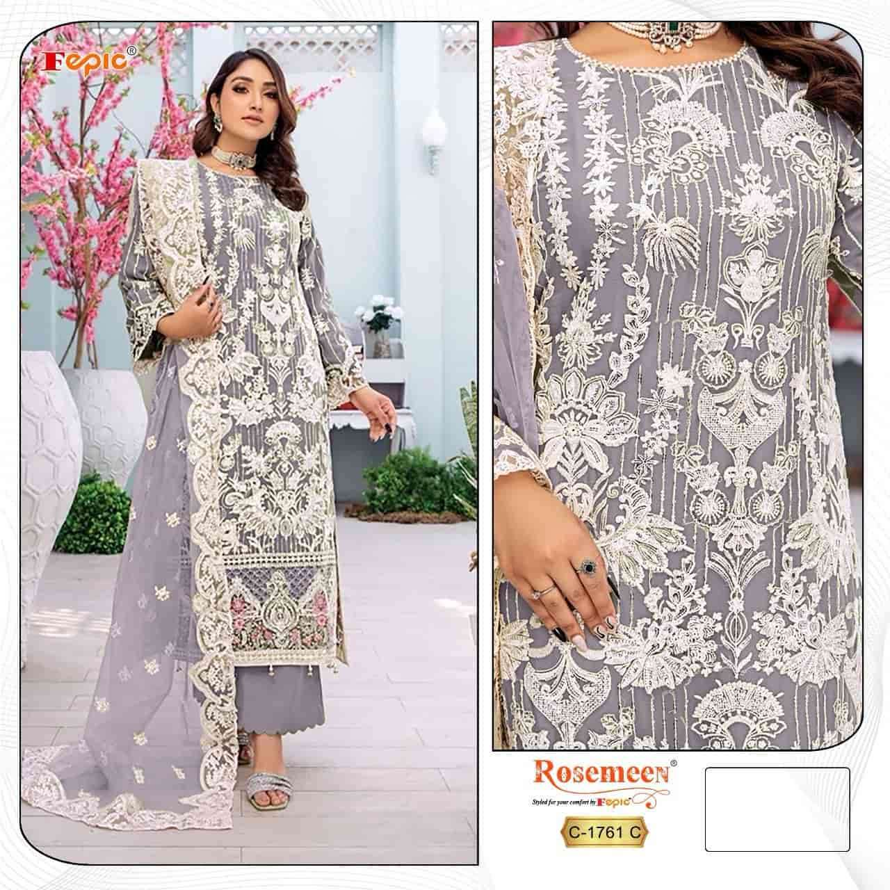 Fepic C 1761 C Festive Wear Style Latest Embroidery Unstitch Dress Buy Online
