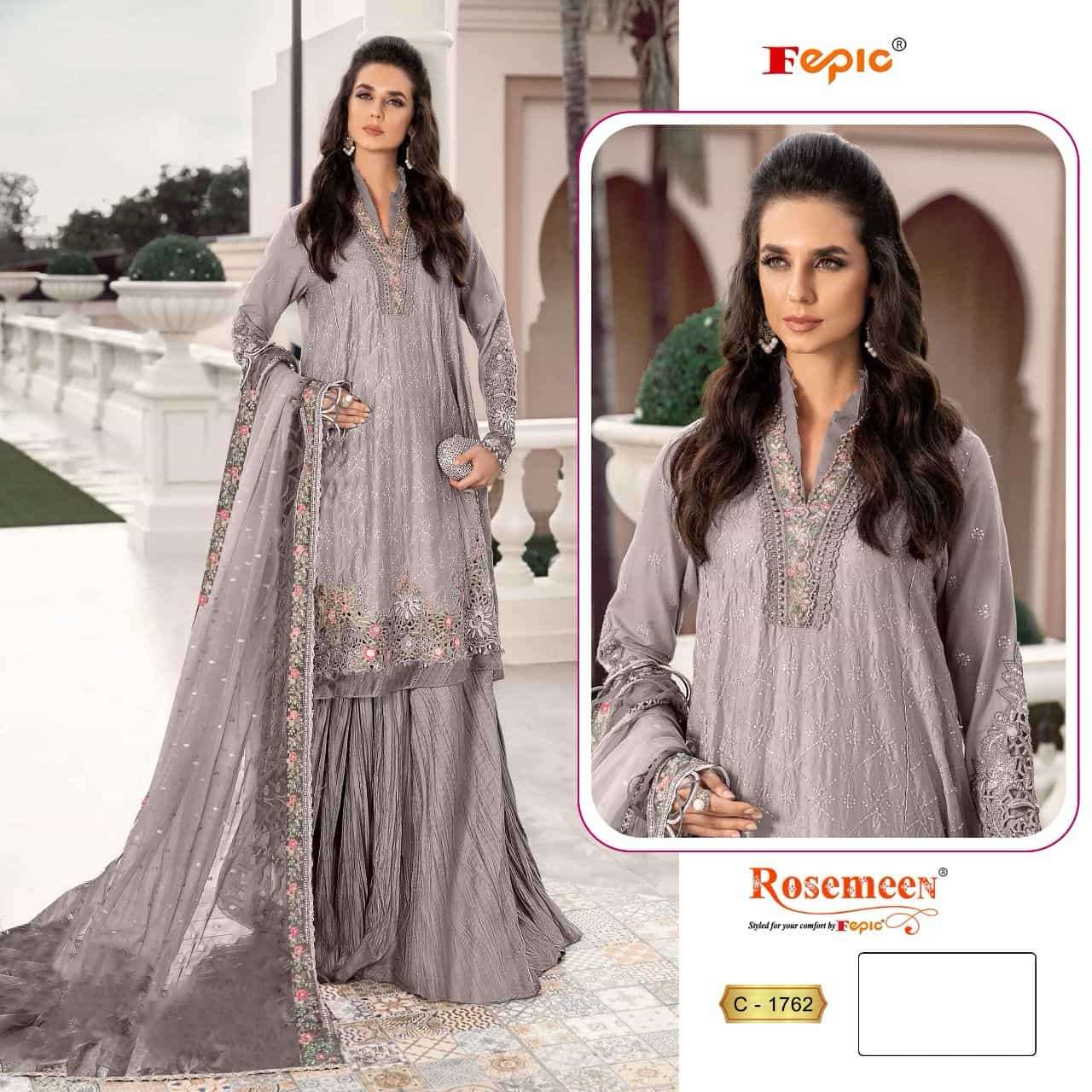 Fepic C 1762 Elevate Your Style Organza Pakistani Dress Online Suppliers