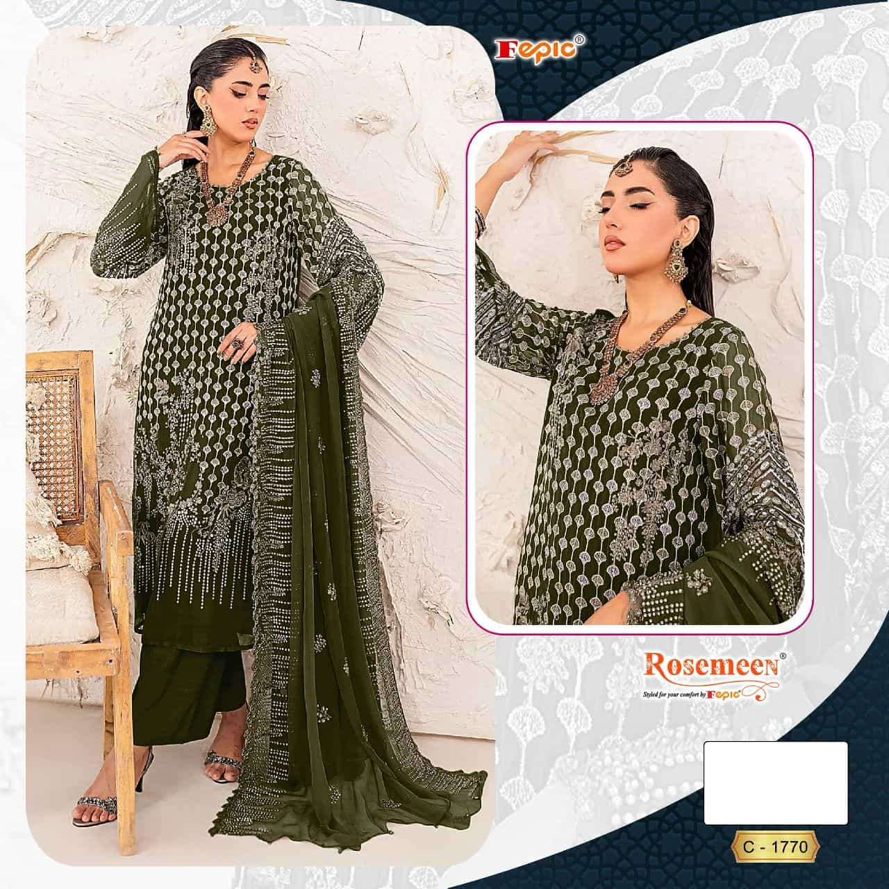 Fepic C 1770 Colors Pakistani Heavy Designer Style Salwar Suit Wholesalers
