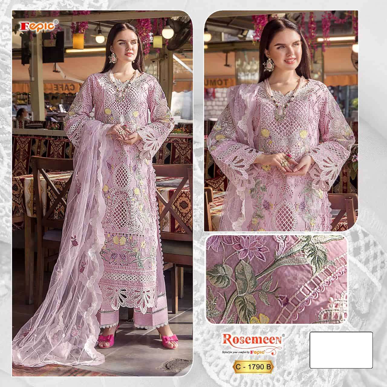 Fepic C 1790 B Pure Cotton Pakistani Embroidered Salwar Suit Online Suppliers
