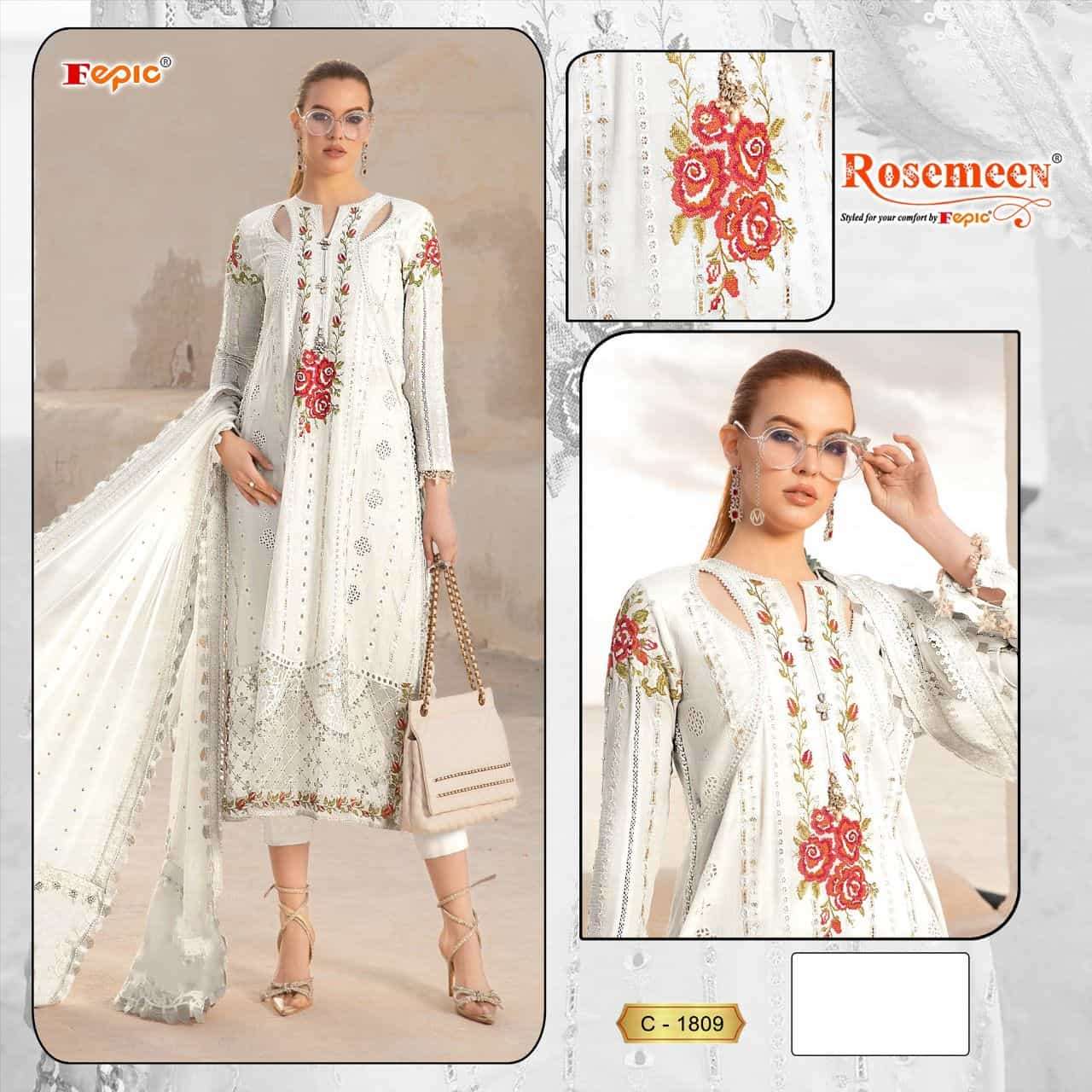 Fepic C 1809 Colors Pakistani Style Latest Designer Cotton Dress Online Dealers 