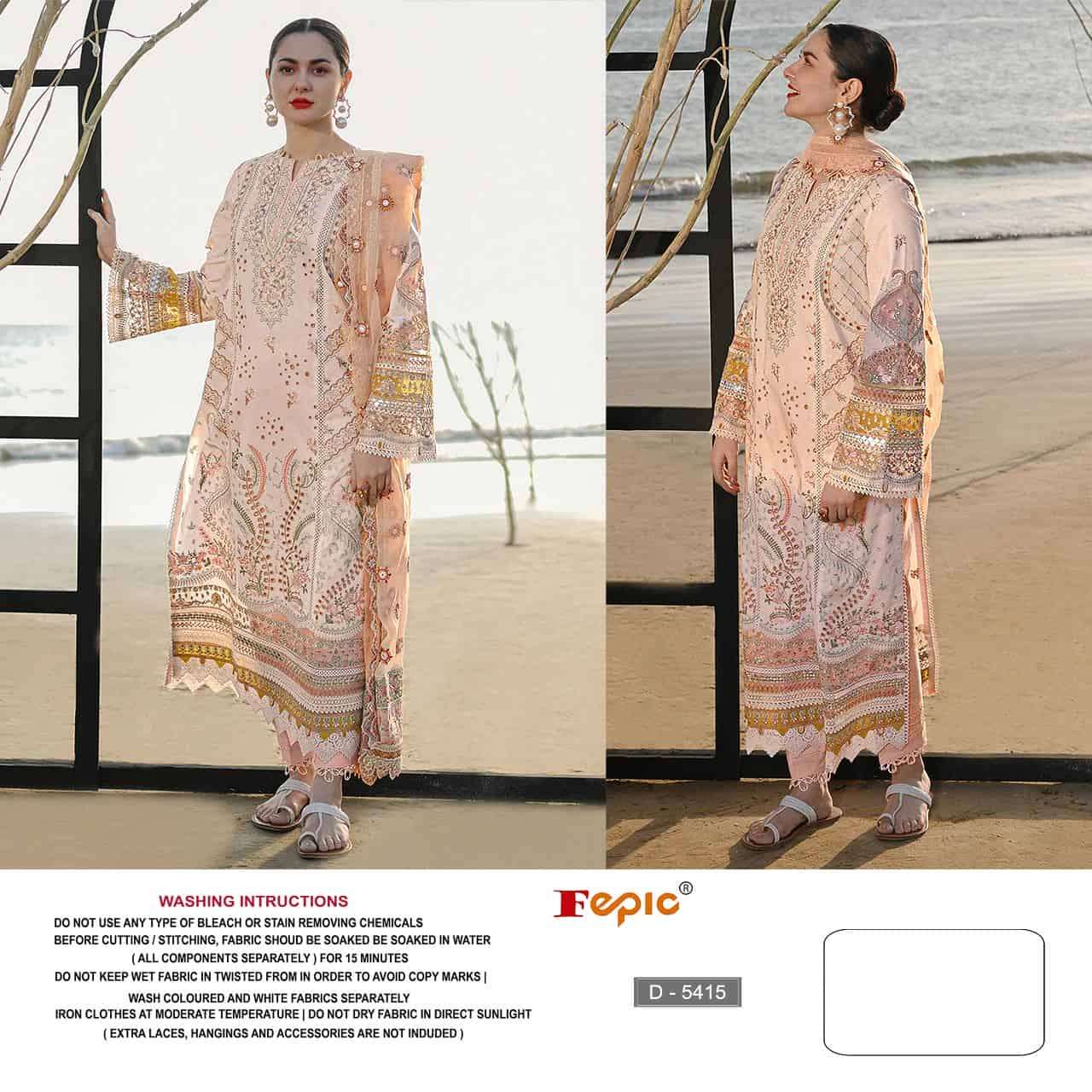 Fepic C 5415 Pakistani Designer Pure Cotton Salwar Suit Online Suppliers