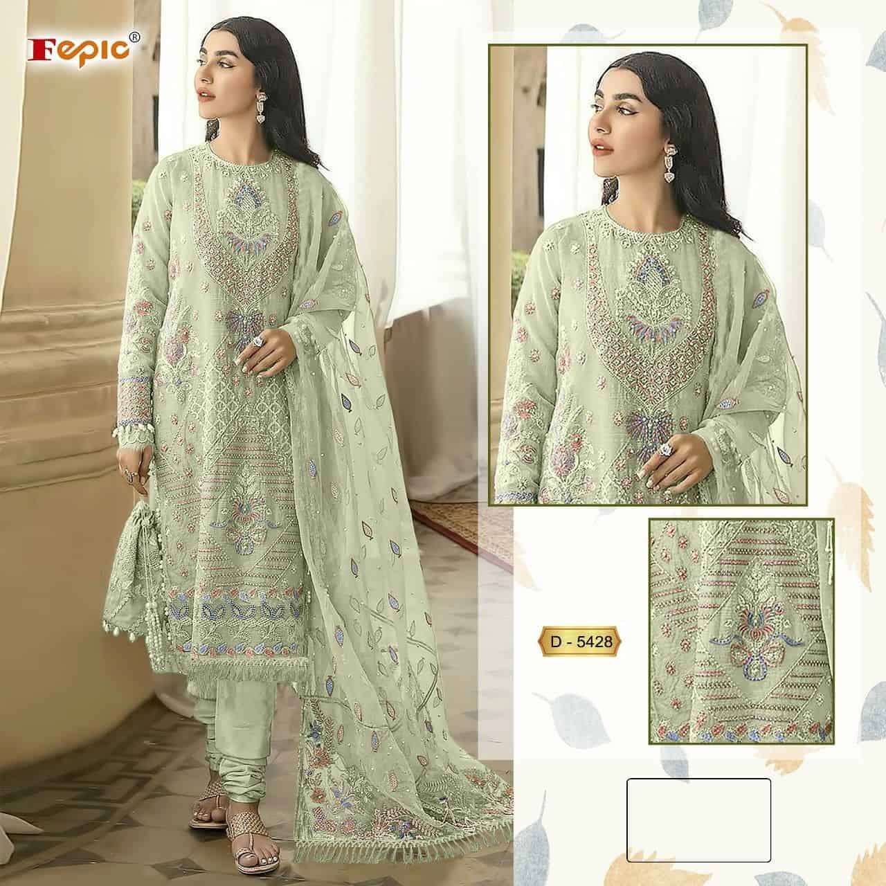 Fepic C 5428 Latest Designer Pakistani Embroidered Salwar Suit Exporter