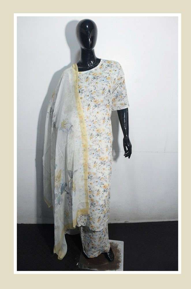 Ganga Briana 2645 Printed Linen Cotton Dress Catalog Suppliers