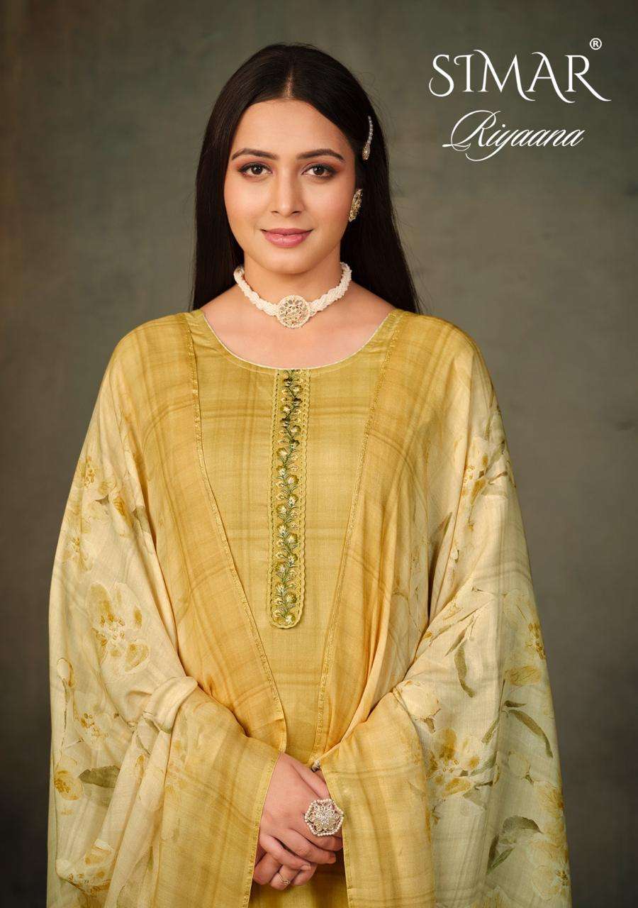 Glossy Simar Riyaana Exclusive Cotton Ladies Dress Catalog Wholesales