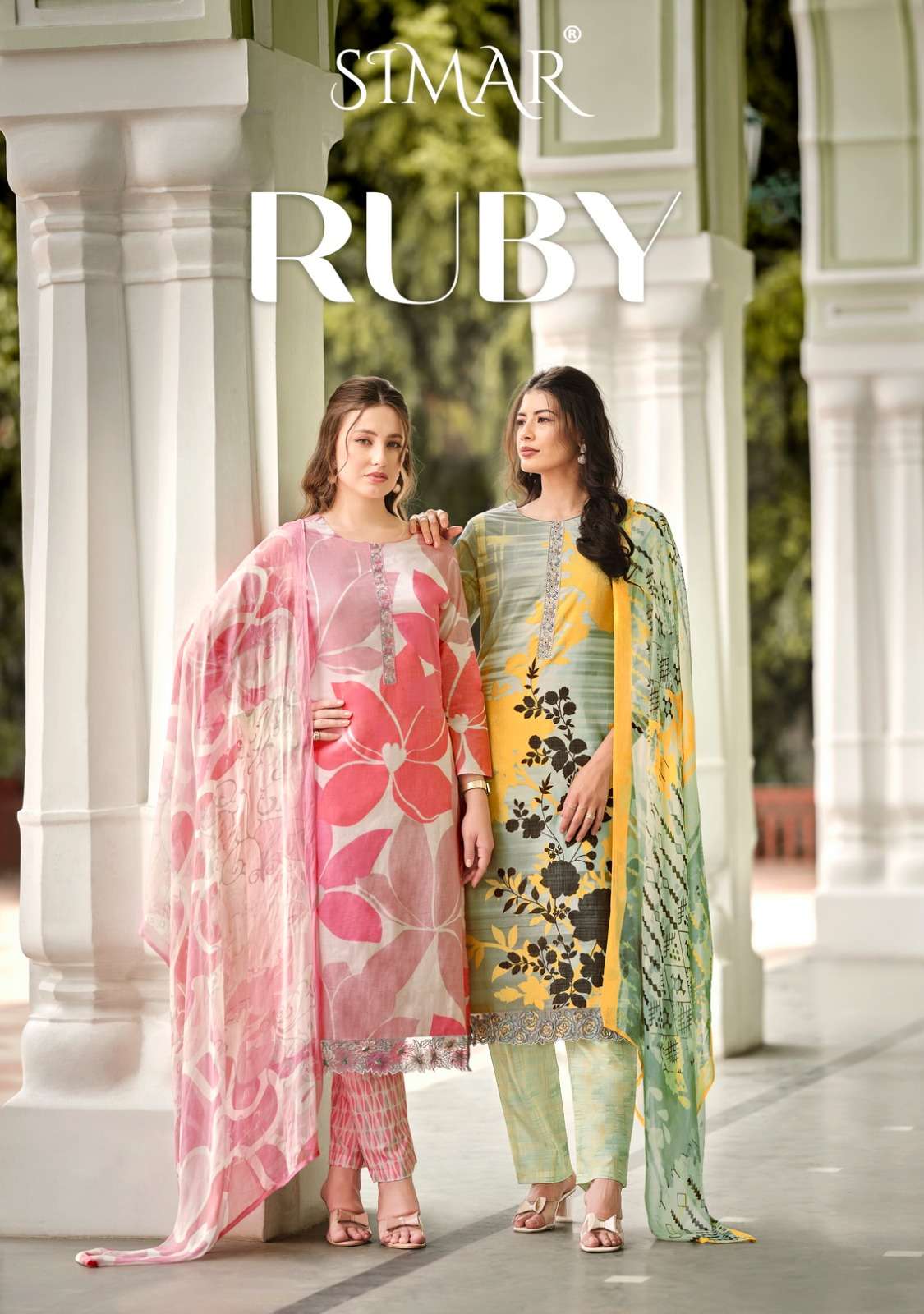 Glossy Simar Ruby New Arrivals Exclusive Cotton Dress Catalog Suppliers